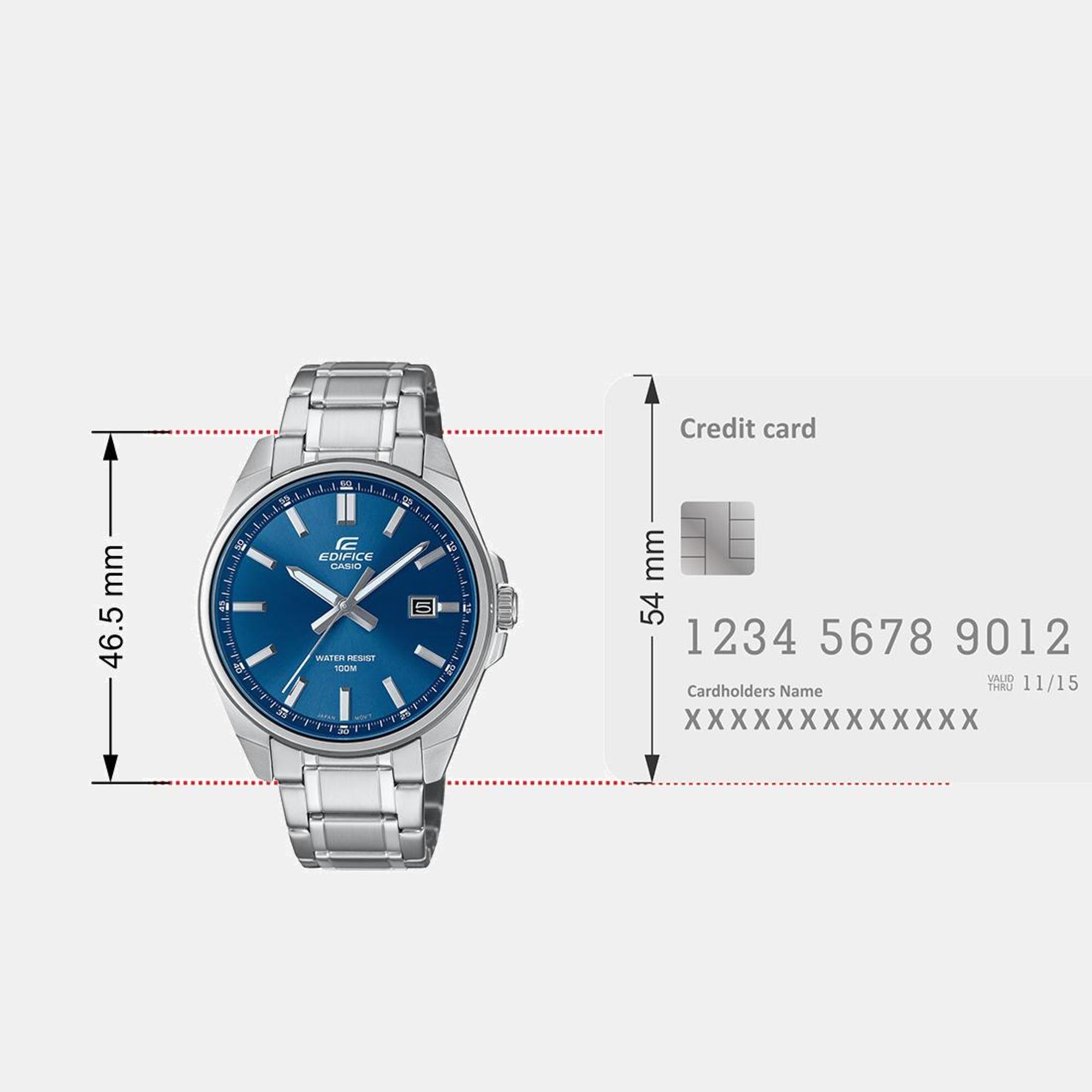Casio Edifice Men Quartz Blue Dial Analog Stainless Steel Watch ED619 - view 8