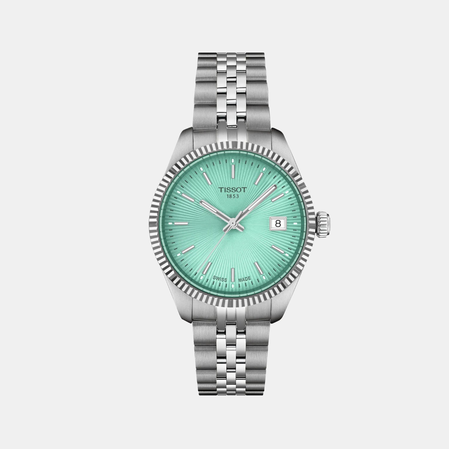 Tissot Ballade Women Quartz Light Green Dial Analog Stainless Steel Watch T1562101109100