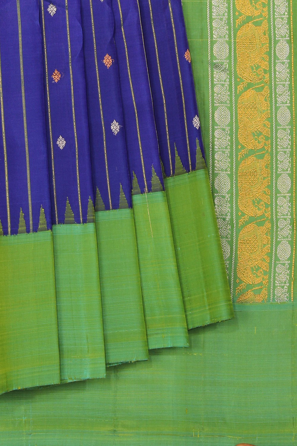 Kalanjali Gadwal Silk Purple Saree – Women's