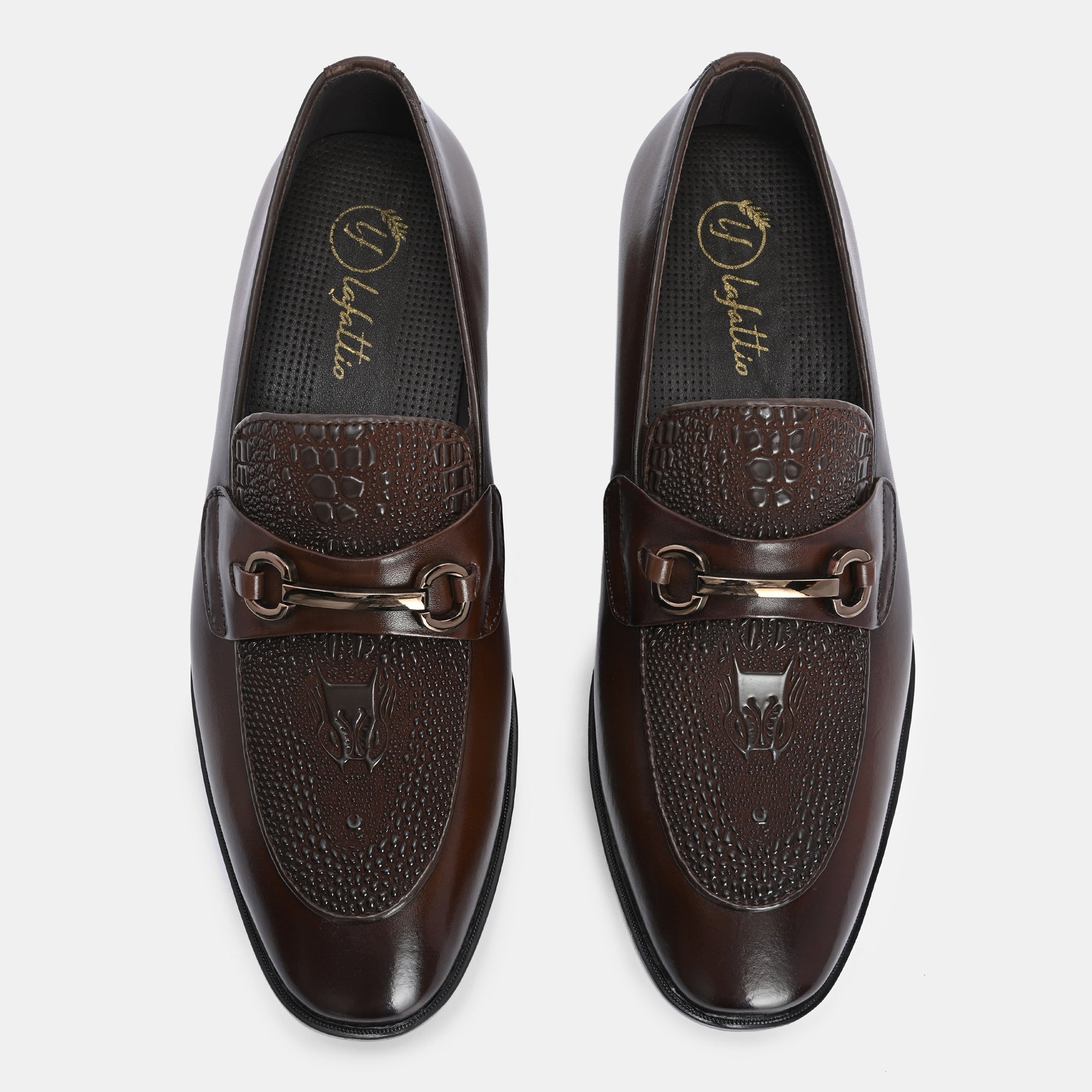 Hand Engraved Loafers by Lafattio – Brown - view 6