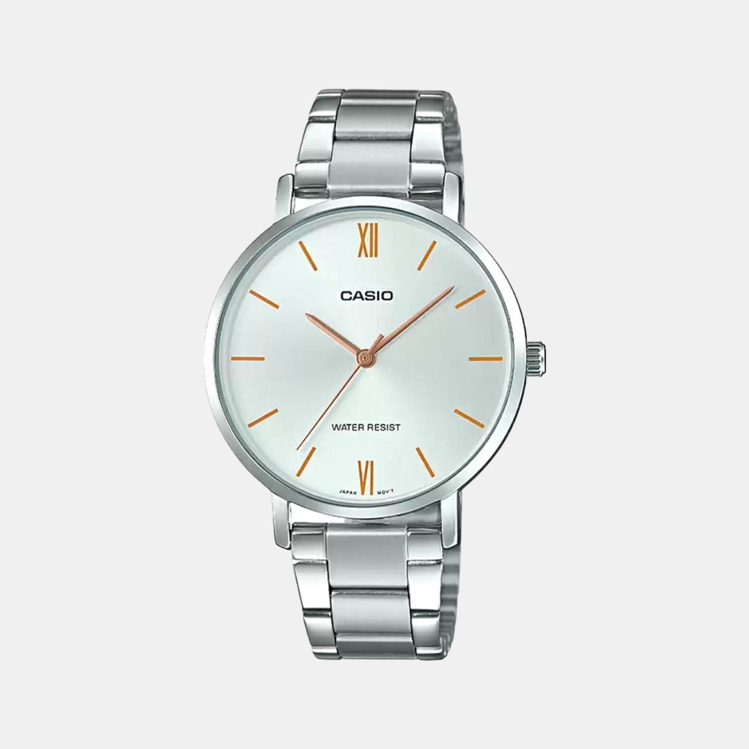 Casio Enticer Women Quartz Silver Dial Analog Stainless Steel Watch A1625