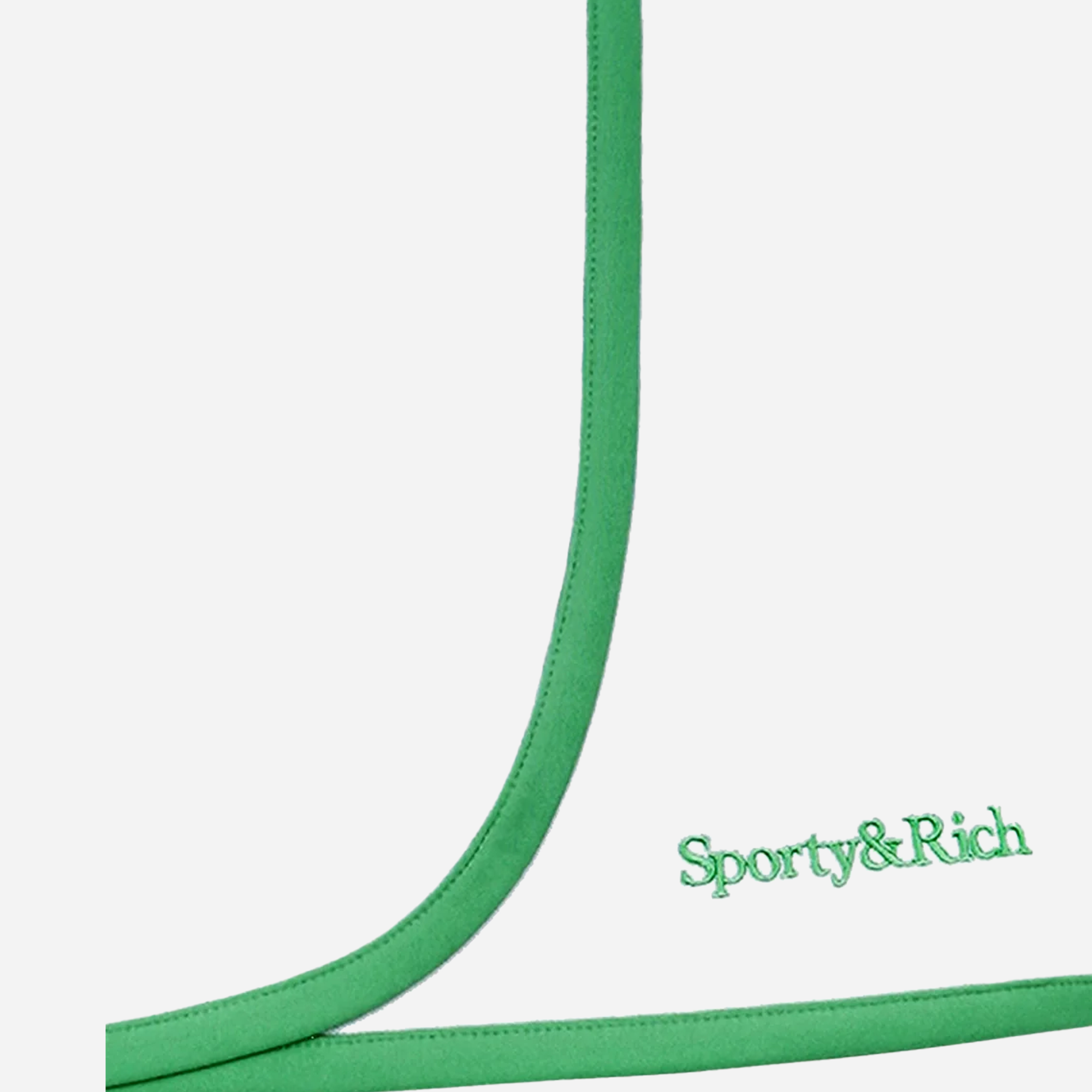 Sporty&Rich Serif Logo Wrap Skirt - White/Verde - view 2