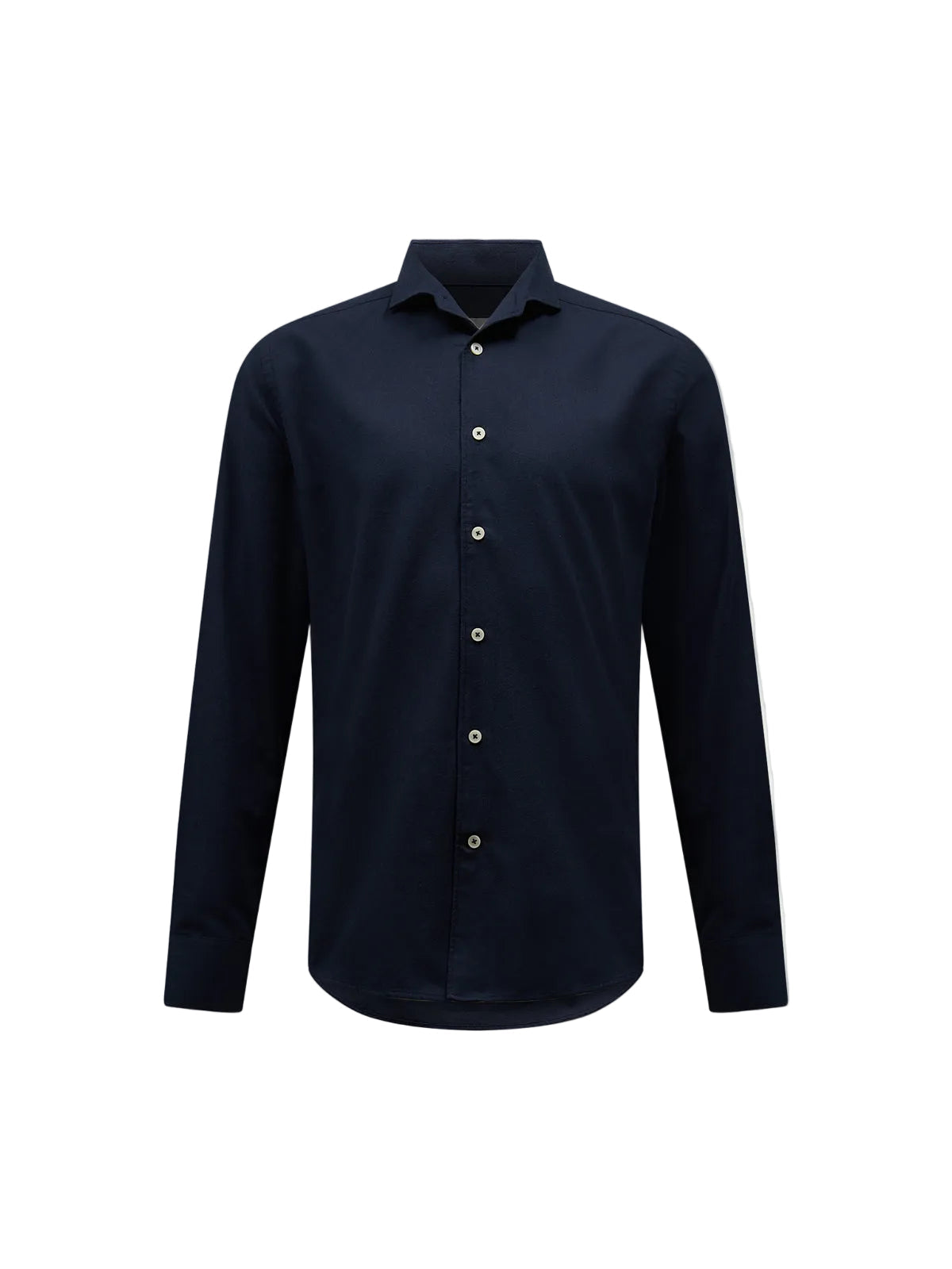Peckham Rye Herringbone Spread Dark Sapphire Navy Flannel Shirt - view 3