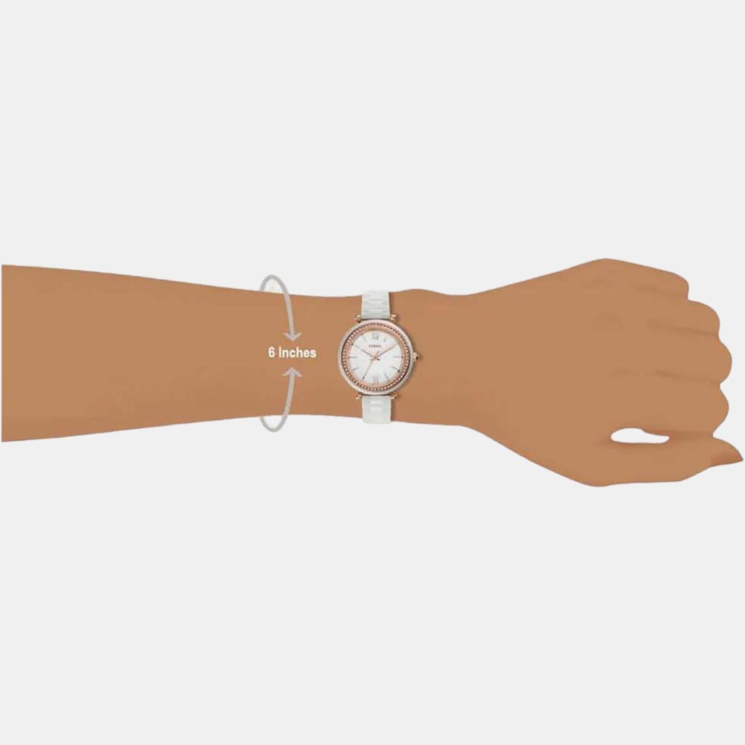 Fossil Carlie Mini Women Quartz White Dial Analog Ceramic Watch CE1104 - view 5