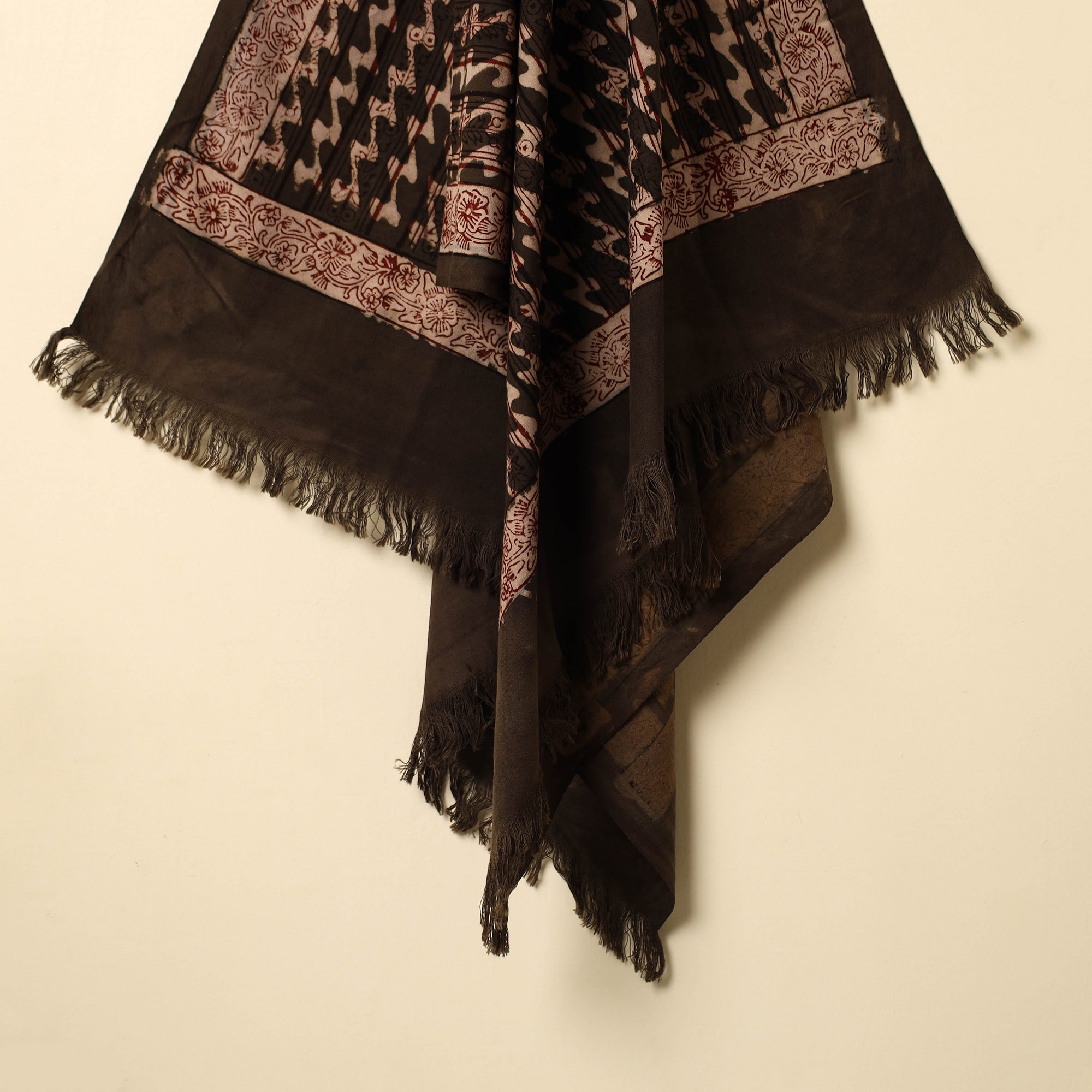 HAVELI CHRONICLES Brown - Pipad Block Printed Cotton Handloom Towel 18 - view 2