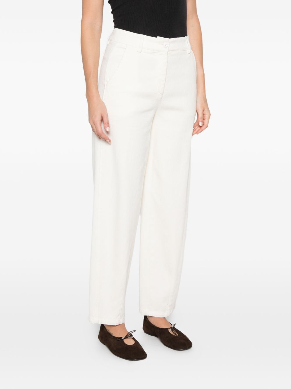 VIA MASINI 80 Trousers WHITE – Cotton 98%, Elastane 2% - view 2