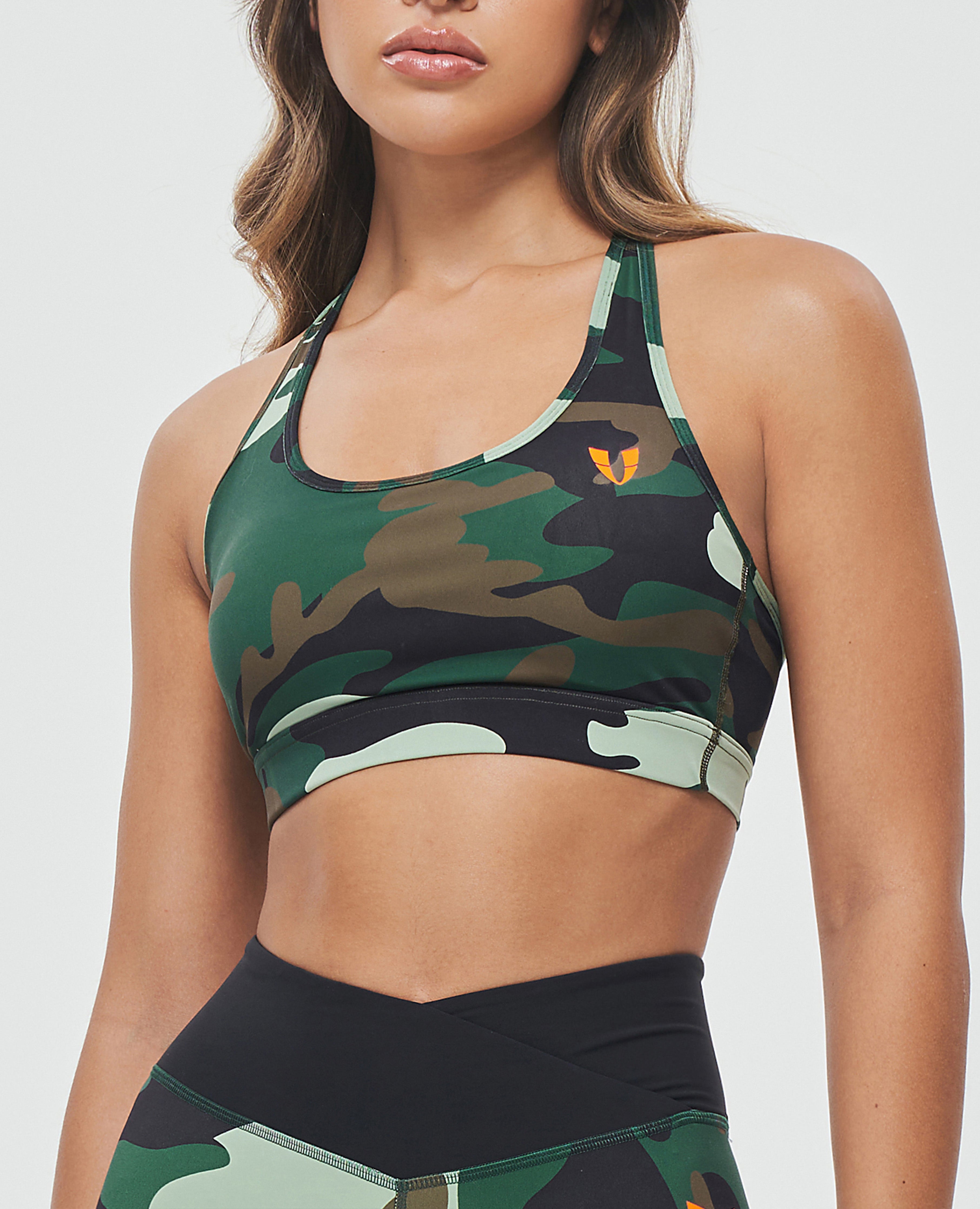 FIRM ABS Power Sports Bra - Green Camo