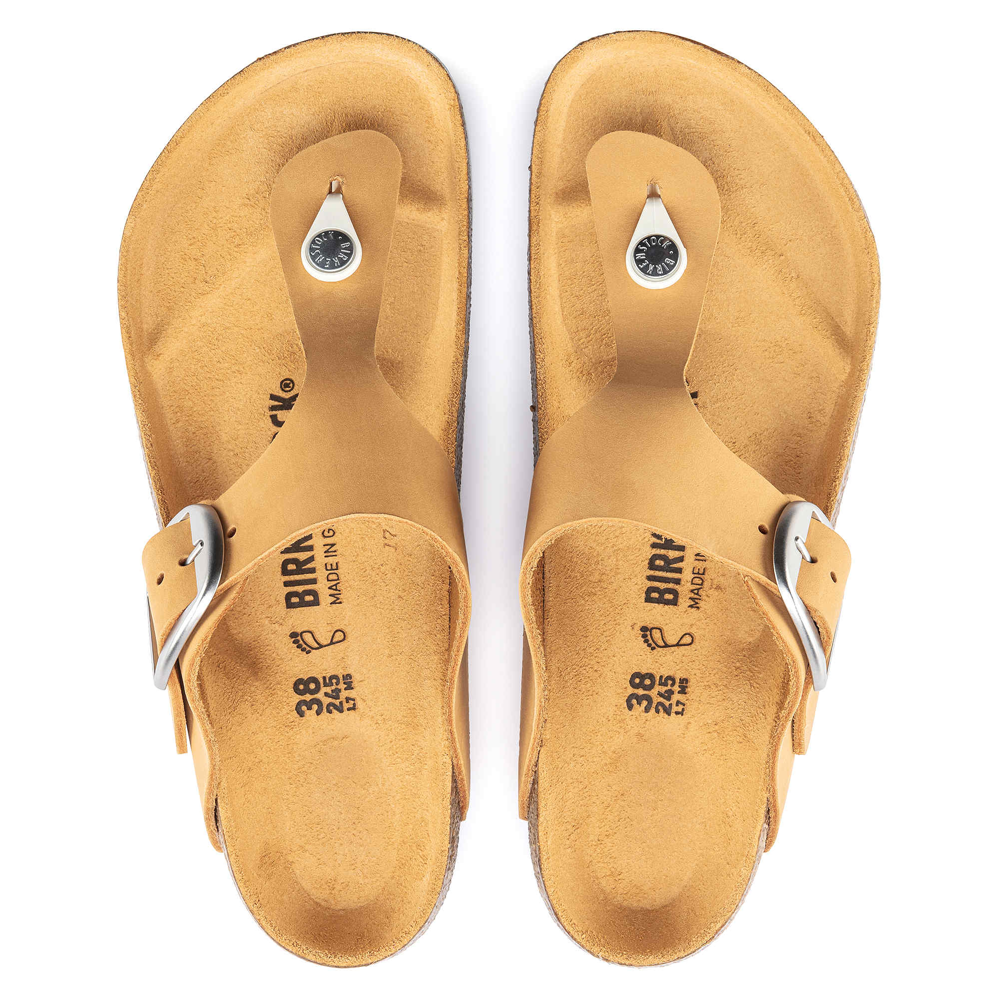 Birkenstock Gizeh Big Buckle Nubuck Leather – Orange Orange/Apricot - view 2