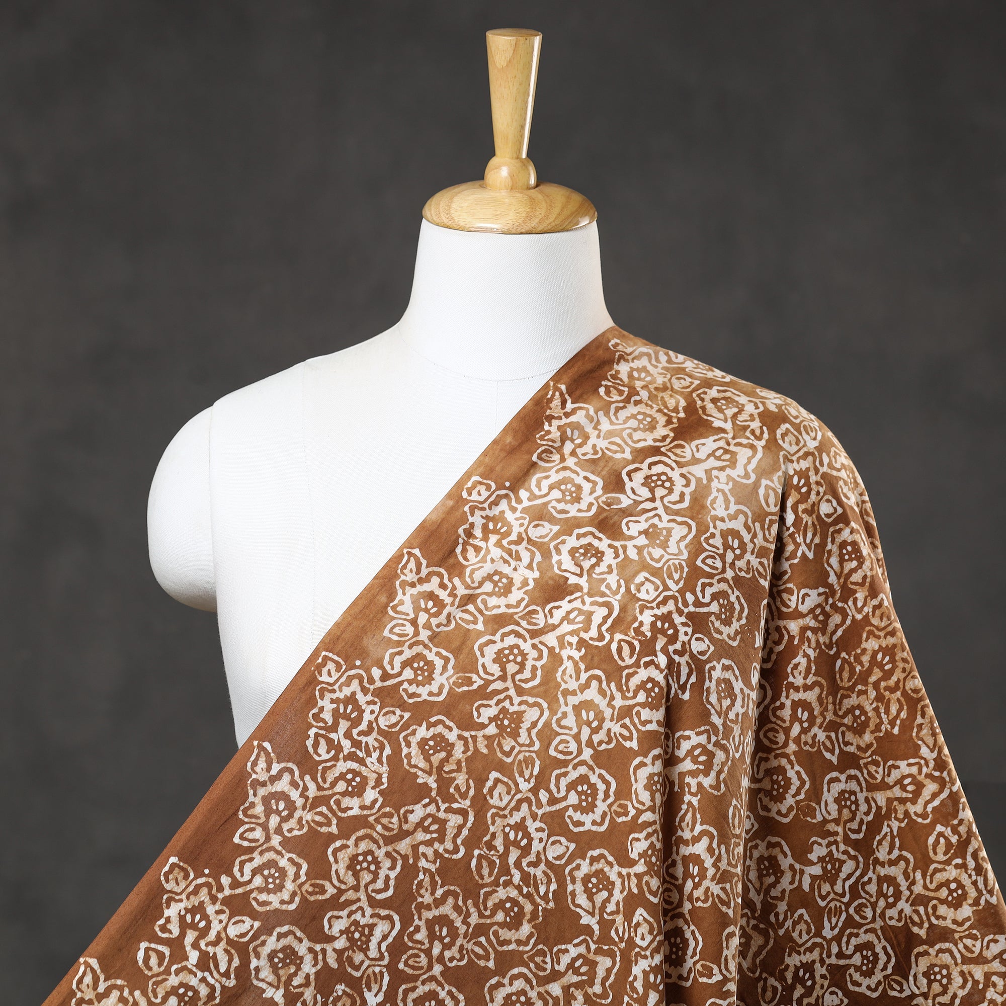 BATIK BY MD. SHARIFF Brown - Hand Printed Cotton Batik Fabric 65