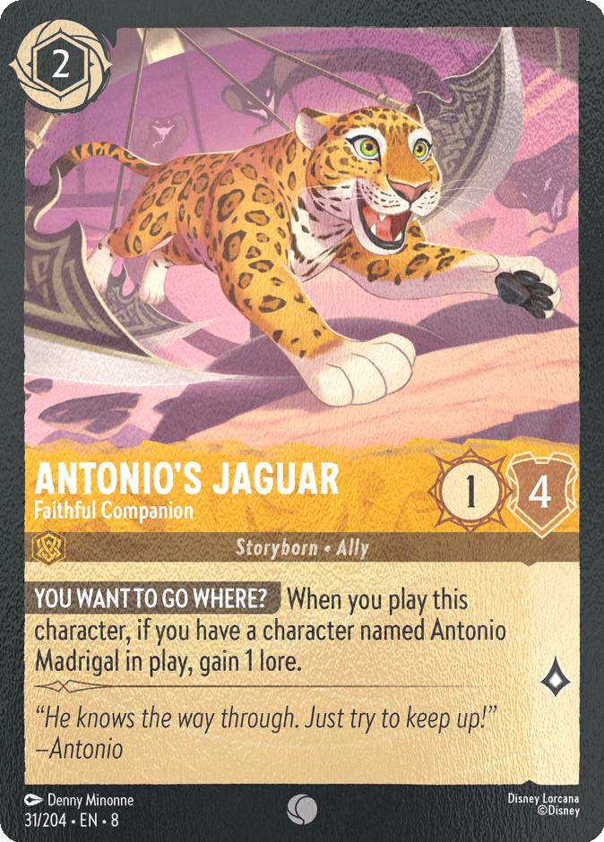 Lorcana Antonio's Jaguar - Faithful Companion - 31/204 [Reign of Jafar] [Cold Foil]