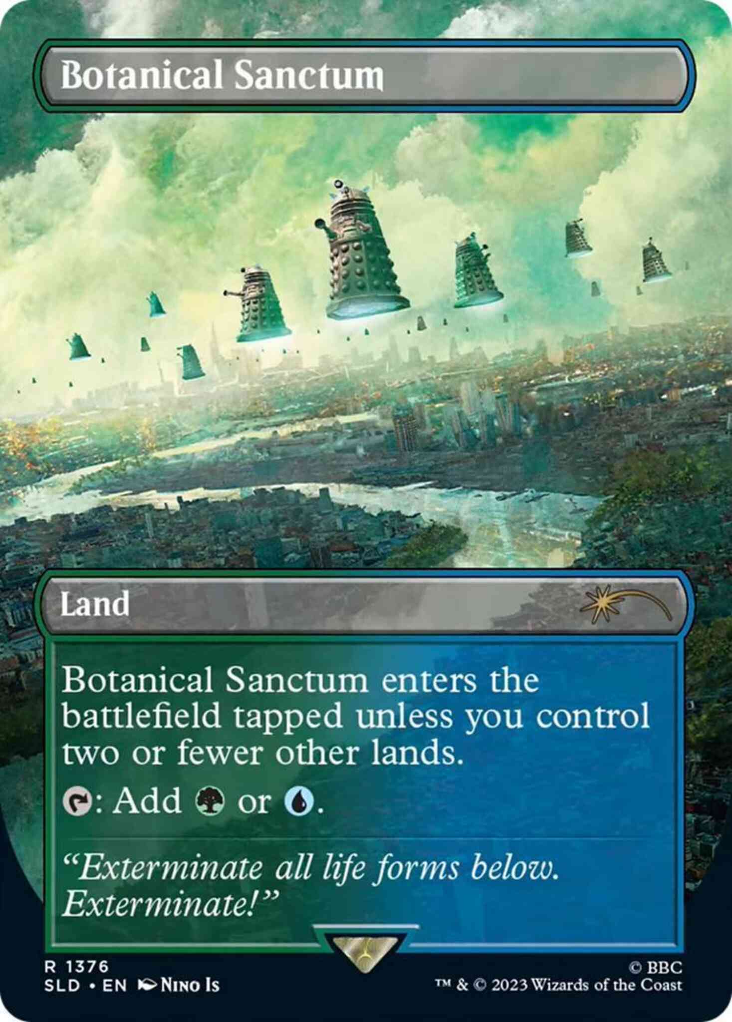 Botanical sanctum 1376 – Magic Botanical Sanctum [1376] [Borderless] [Doctor Who: Dalek Lands] [Secret Lair Drop] [Non-Foil]