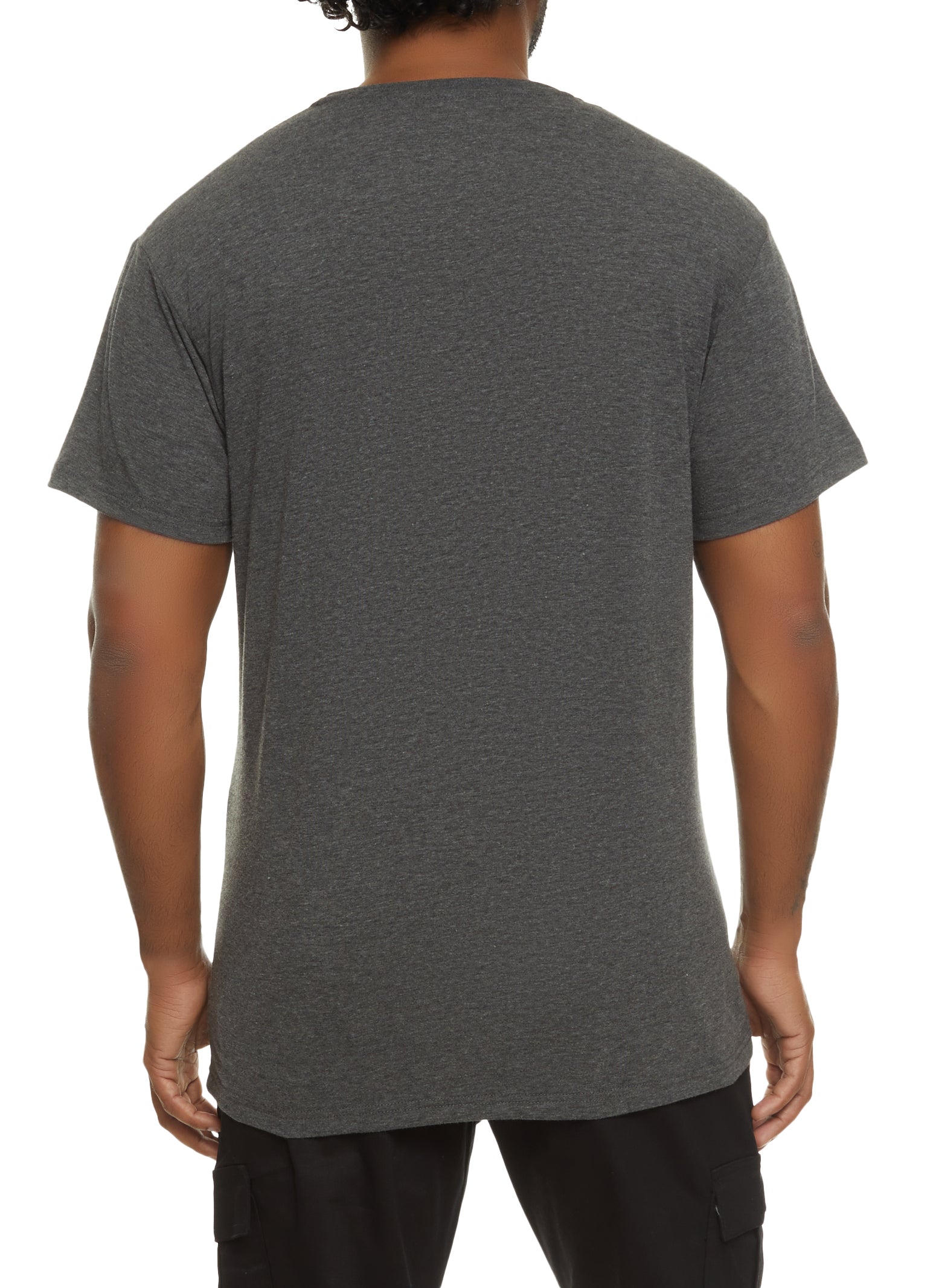 Rainbow Shops Mens Self Made Rhinestone Patch Graphic Tee - view 2