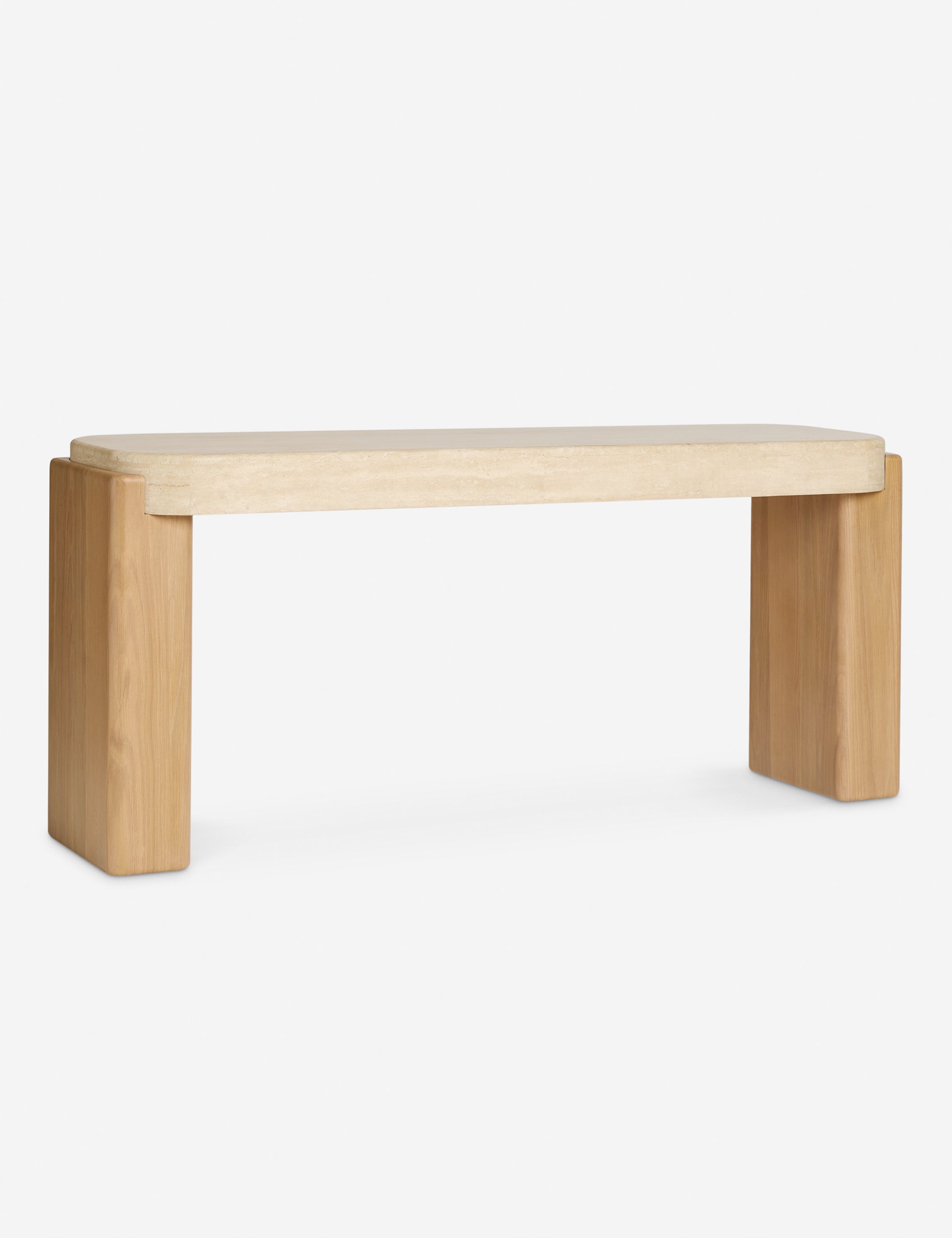 Lulu and Georgia Midora Console Table – Travertine - view 4