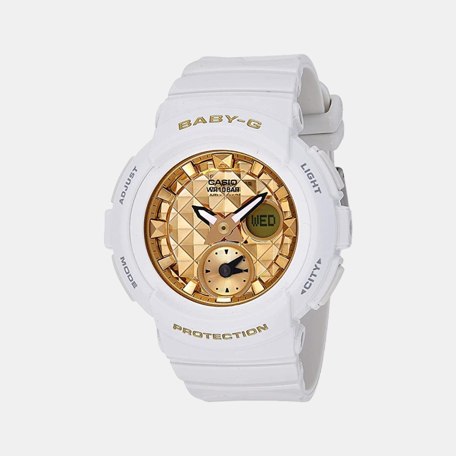 Casio Baby-G Unisex Quartz Gold Dial Analog-Digital Resin Watch B183