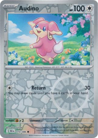 Common sv105b-074 reverse – Pokémon Audino - 074/086 - Common [sv105b-074] [Reverse Holo]
