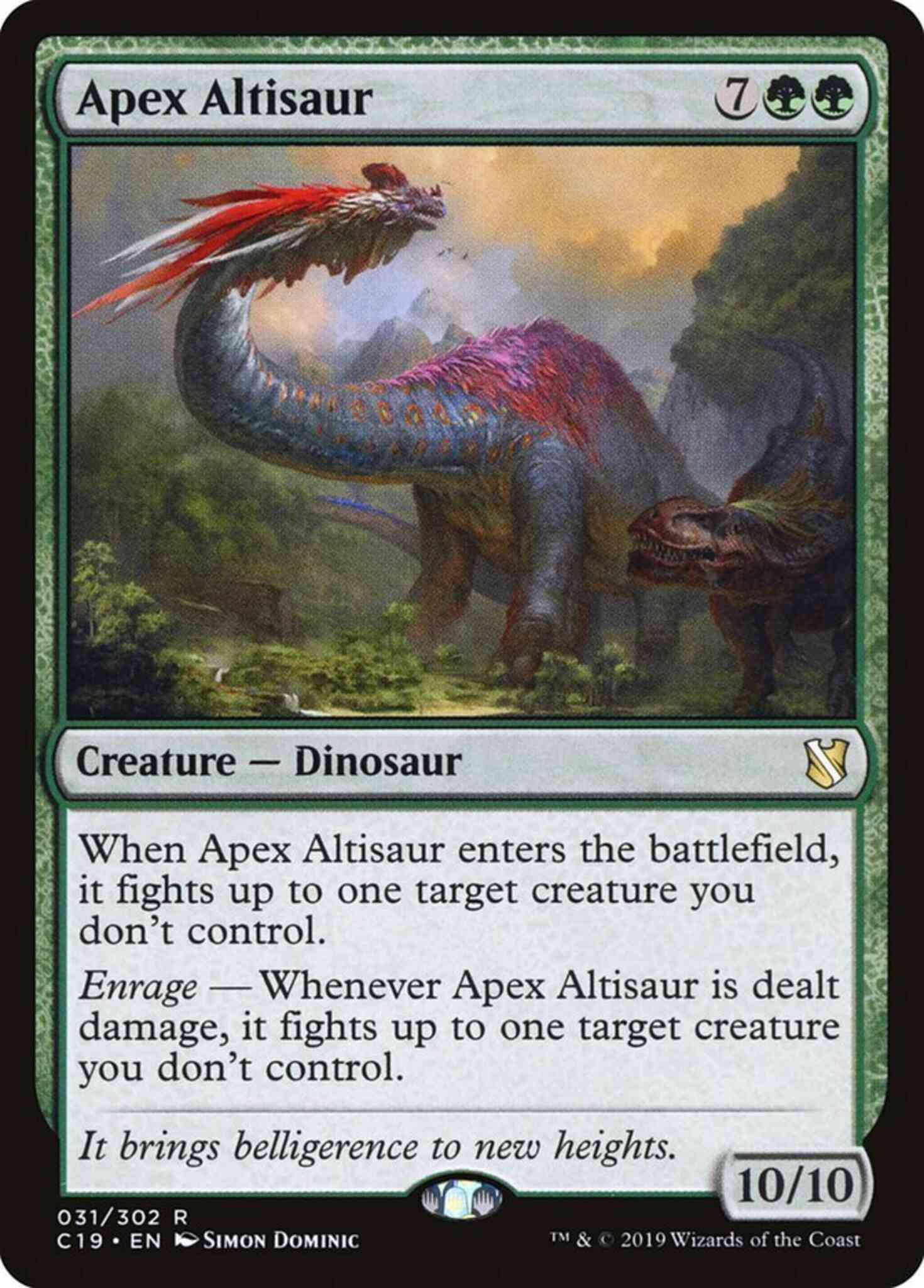 Apex altisaur 31 – Magic Apex Altisaur [31] [Commander 2019] [Non-Foil]