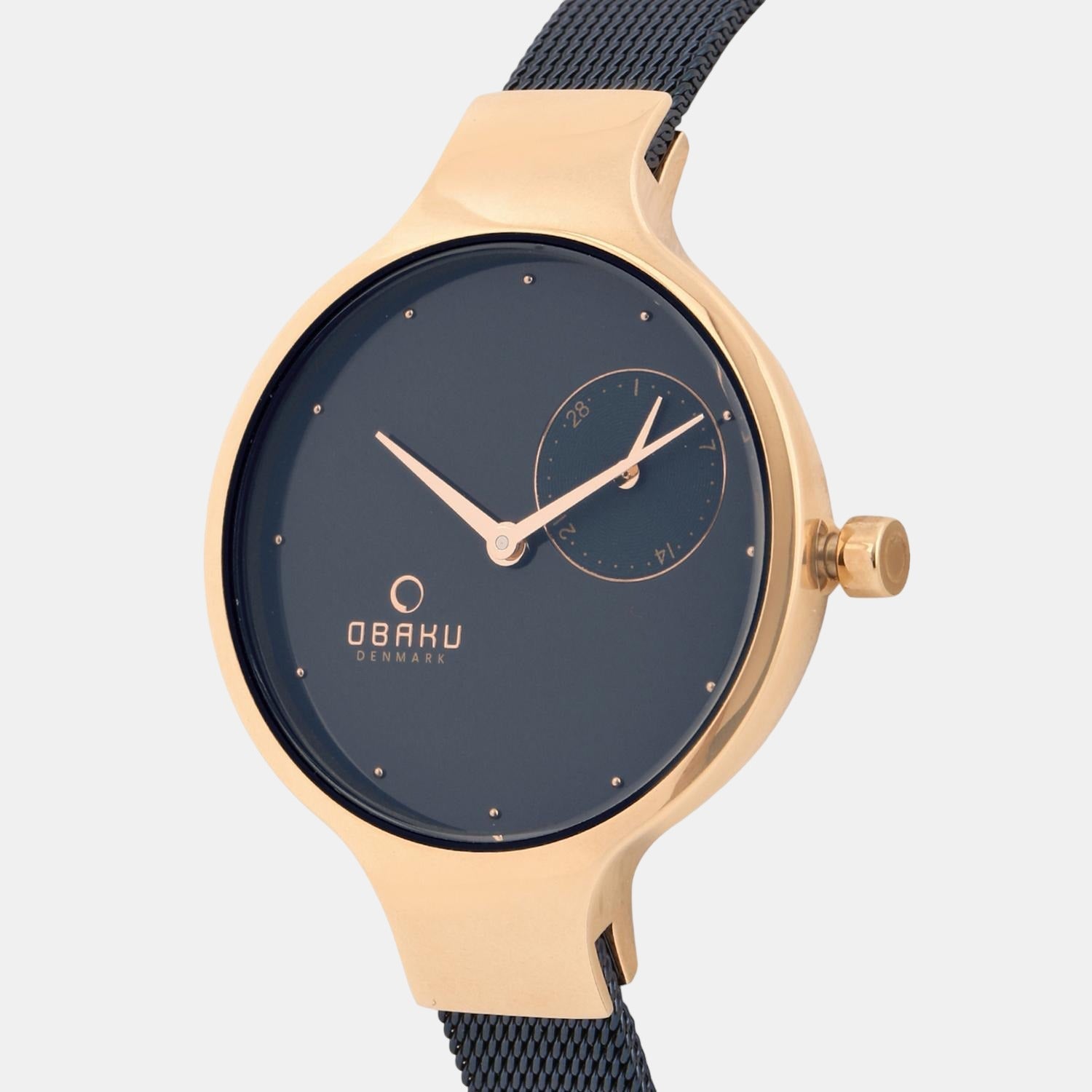 Obaku Eng Ocean Women Quartz Blue Dial Analog Stainless Steel Watch V201LDVLML - view 4