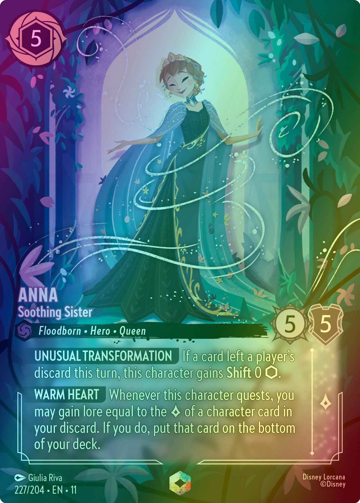 Soothing sister enchanted – Lorcana Anna - Soothing Sister (Enchanted) - 227/204 [Winterspell] [Holofoil]