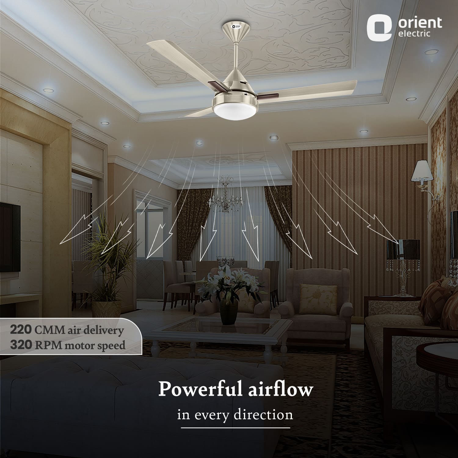 orientelectric Spectra with Remote & Underlight Ceiling Fan - view 8