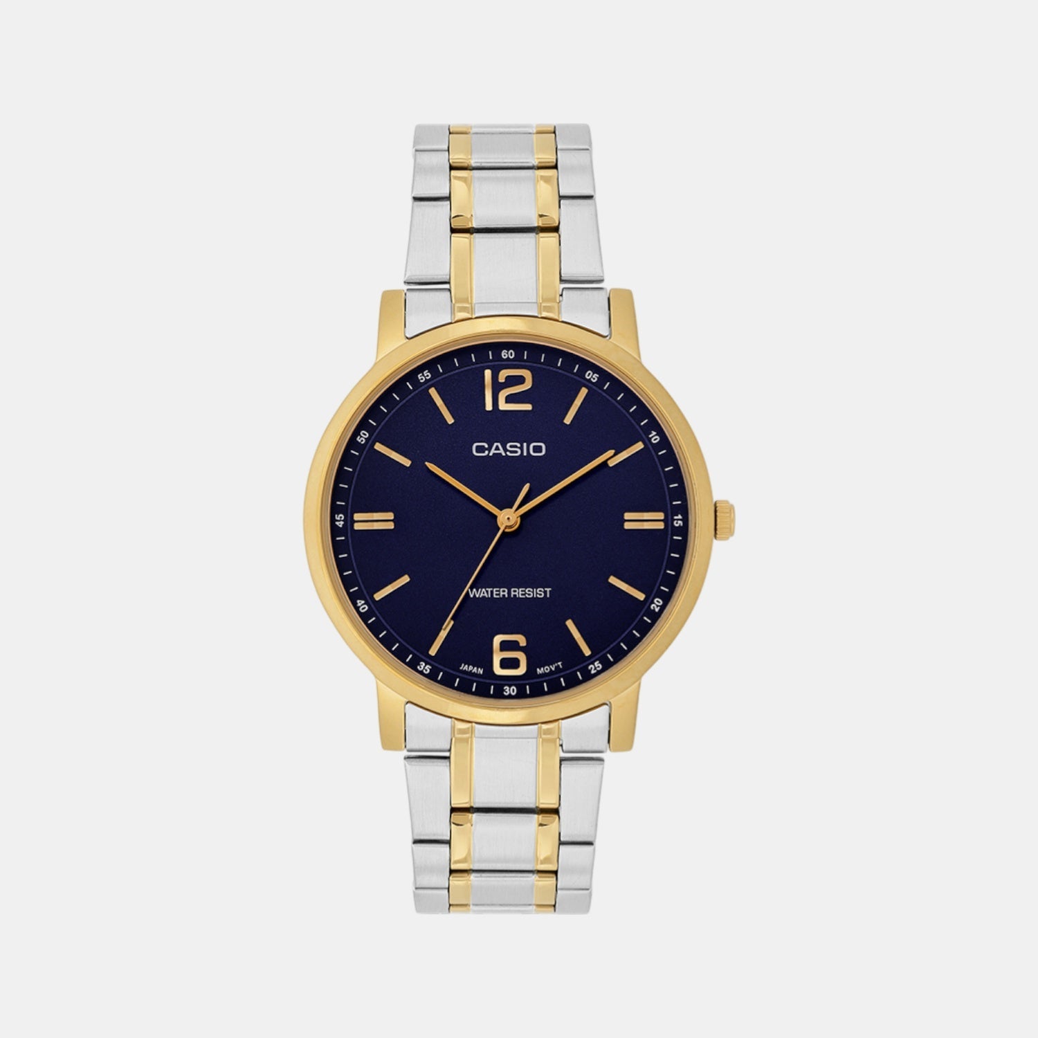 Casio Enticer Men Quartz Blue Dial Analog Stainless Steel Watch A2436