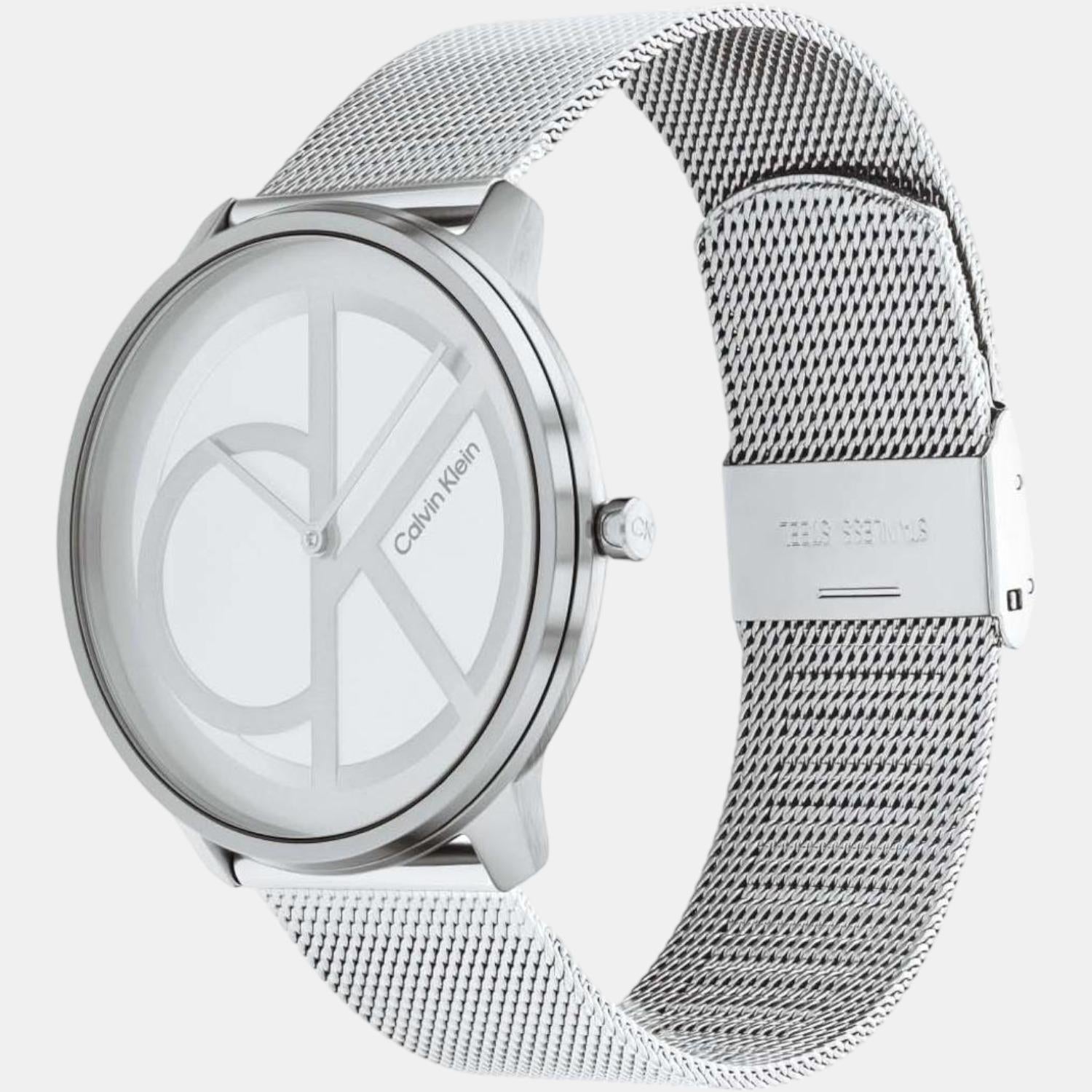 Calvin Klein Ck Iconic Unisex Quartz Silver Dial Analog Stainless Steel Watch 25200027 - view 3