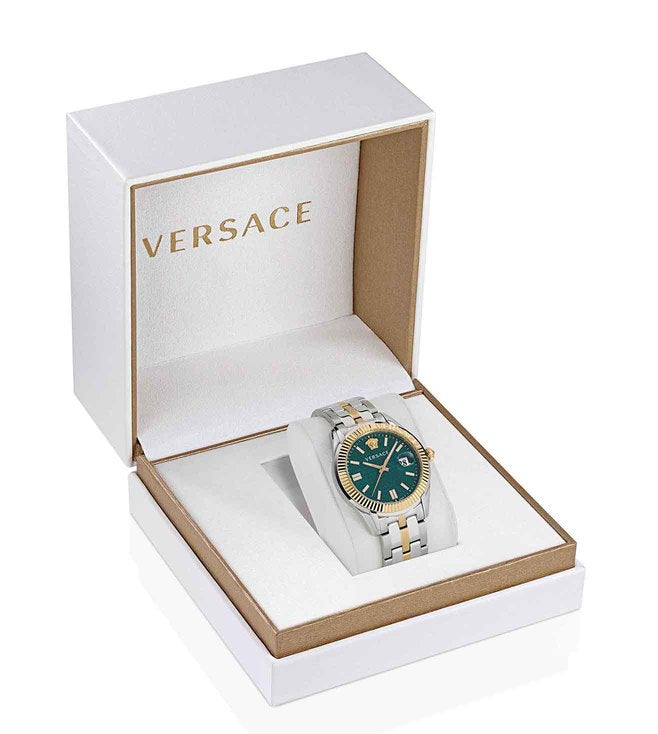 Versace Greca Men Quartz Green Dial Analog Stainless Steel Watch VE3K00422 - view 4