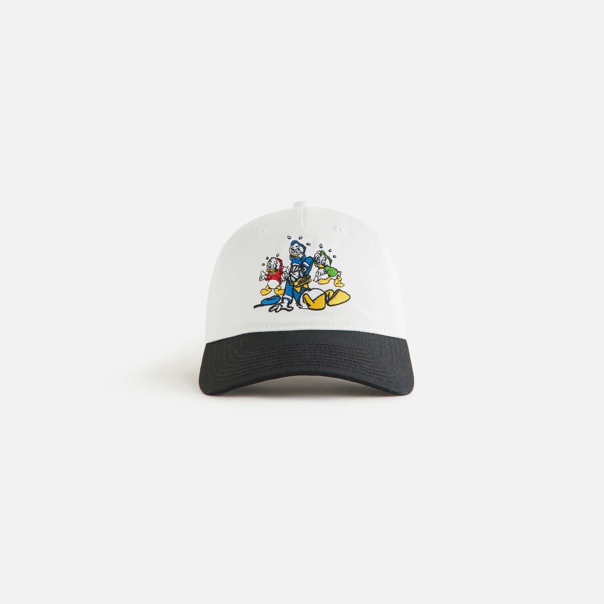 White caps – Disney | Kith Kids for Donald Duck Nephews Pinch Crown Snapback - White