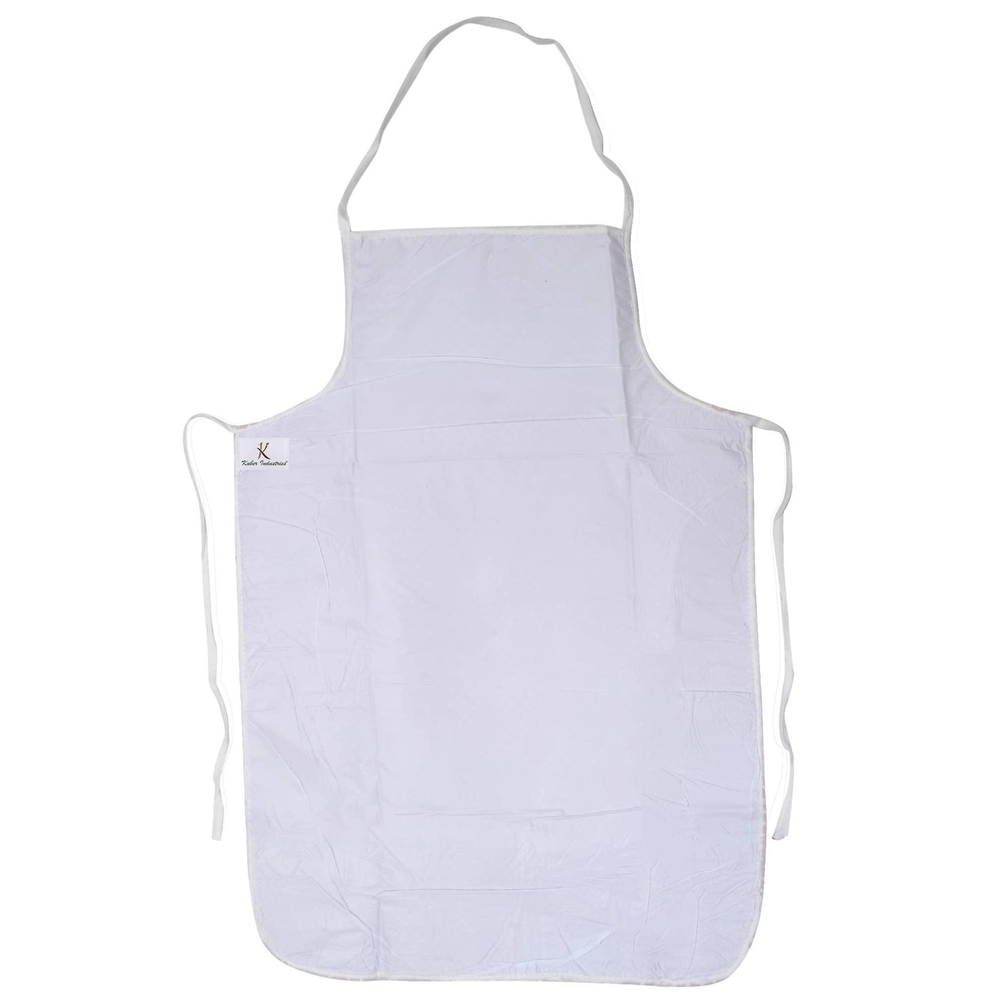 Kuber Industries Polka Dots Bib Apron,Water Oil Cotton Resistant Chef Cooking Kitchen Apron with Pockets for Men Women (Set of 2,Maroon & Peach)-KUBMA - view 3