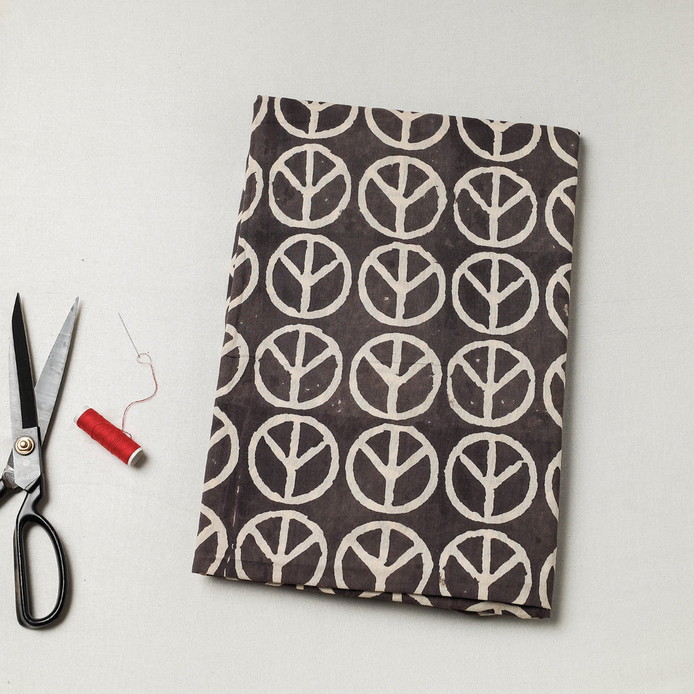 BINDAAS UNLIMITED Brown - Bindaas Block Art Printed Cotton Natural Dyed Precut Fabric