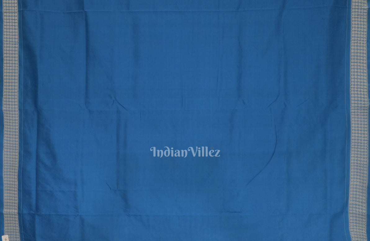 IndianVillèz Navy Blue Tribal Theme Odisha Ikat Sambalpuri Silk Saree - view 4