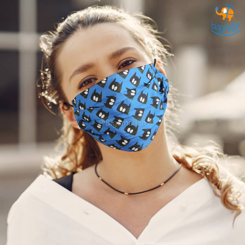 SoxyToes Batman Printed Cotton Mask With Filter - view 2