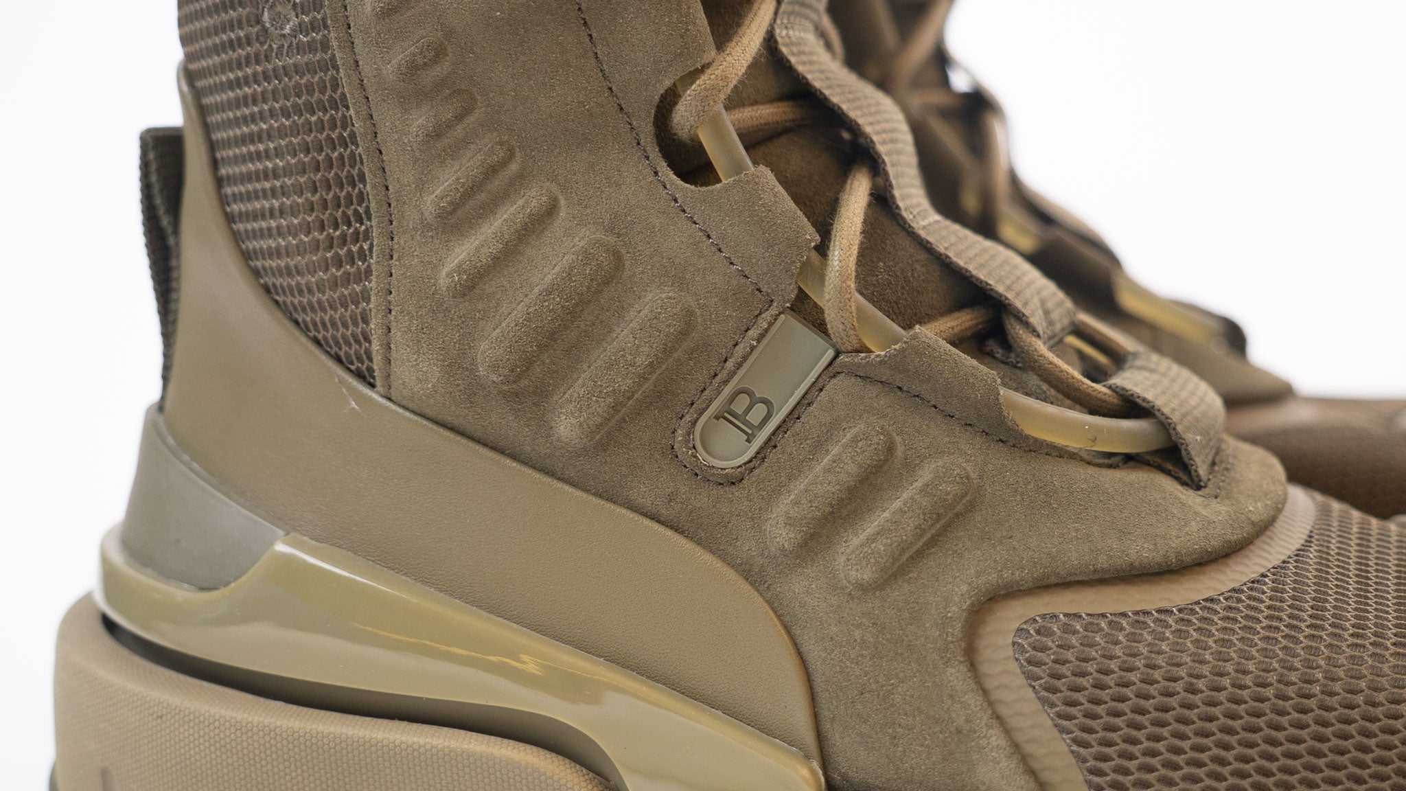 Balmain Khaki Army High-Top Sneakers – Multi - view 2