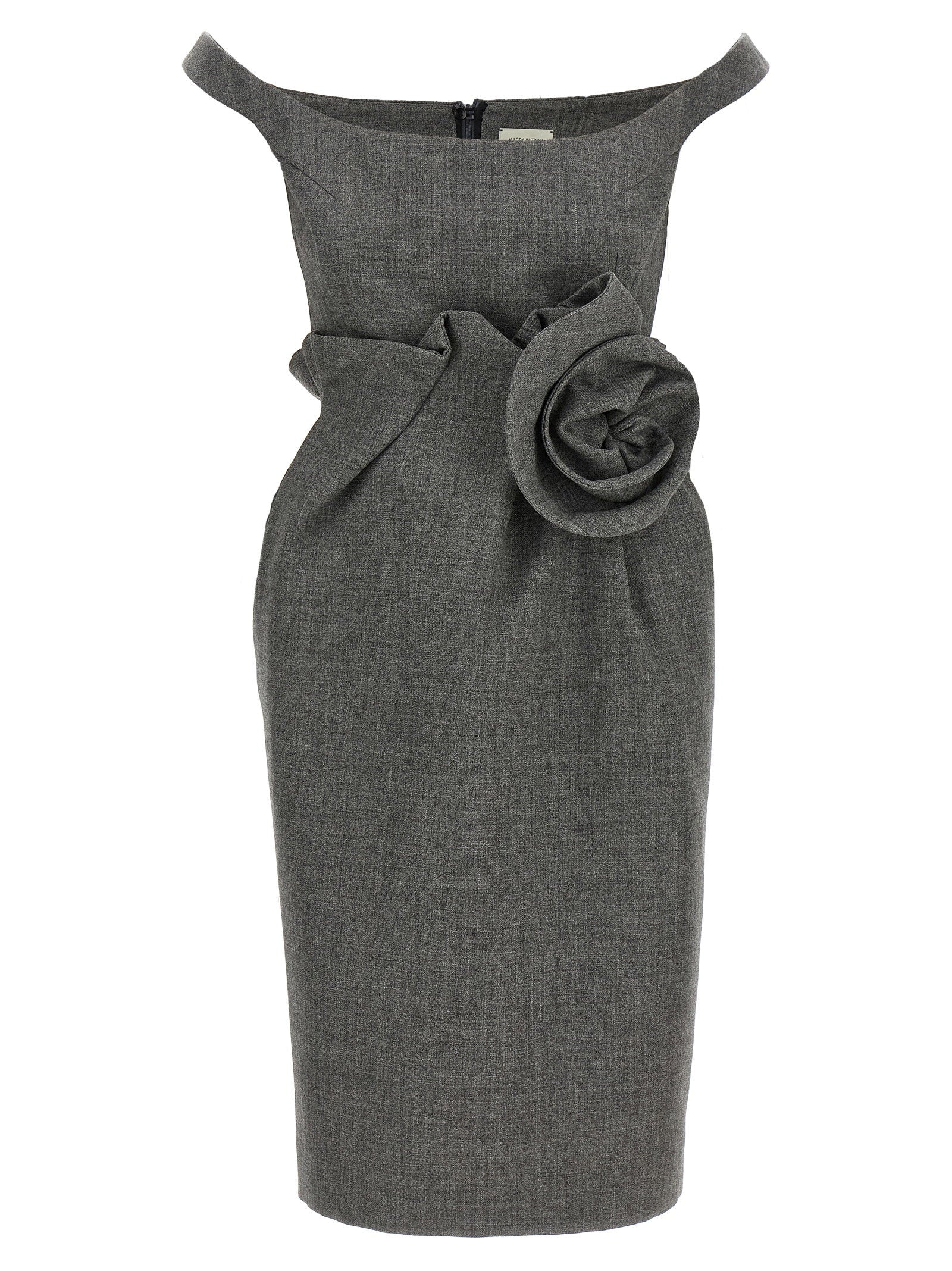 Magda Butrym 3d Flower Dress – 99% wool 1% silk
