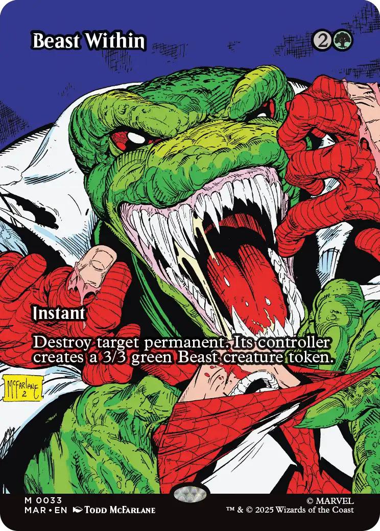 Beast within 33 – Magic Beast Within [33] [Borderless] [Source Material] [Marvel Universe] [Non-Foil]