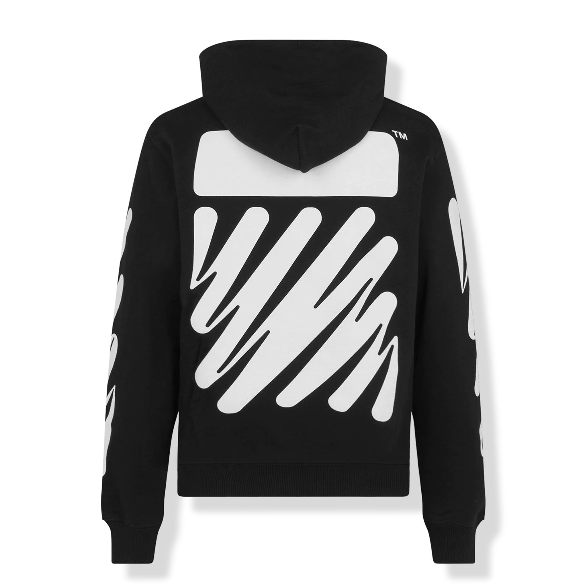 Off-White Wave Diagonal Zip-Up Black Hoodie - view 2