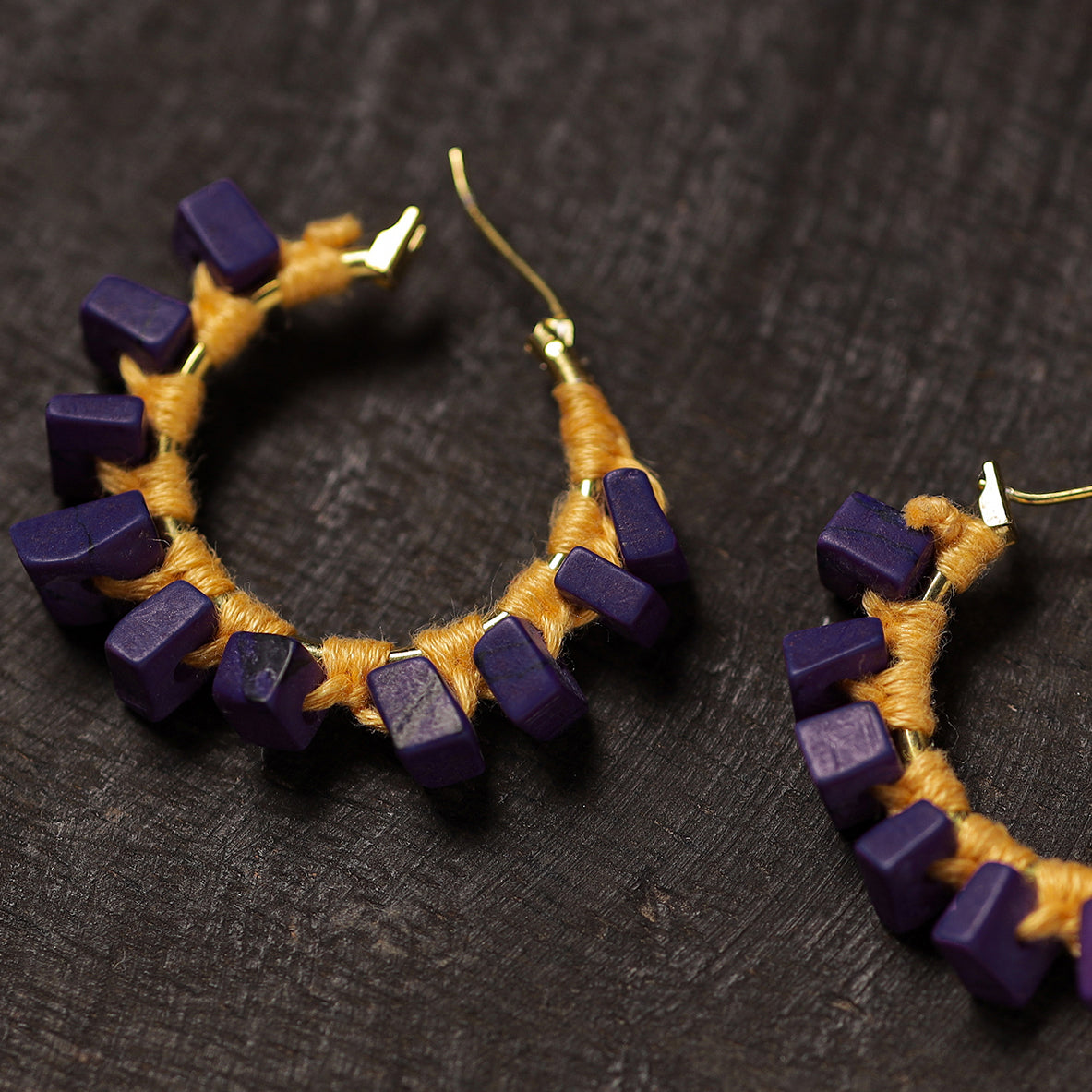 JALPARI Alisha Handmade Thread & Stone Work Earrings 10 - view 2