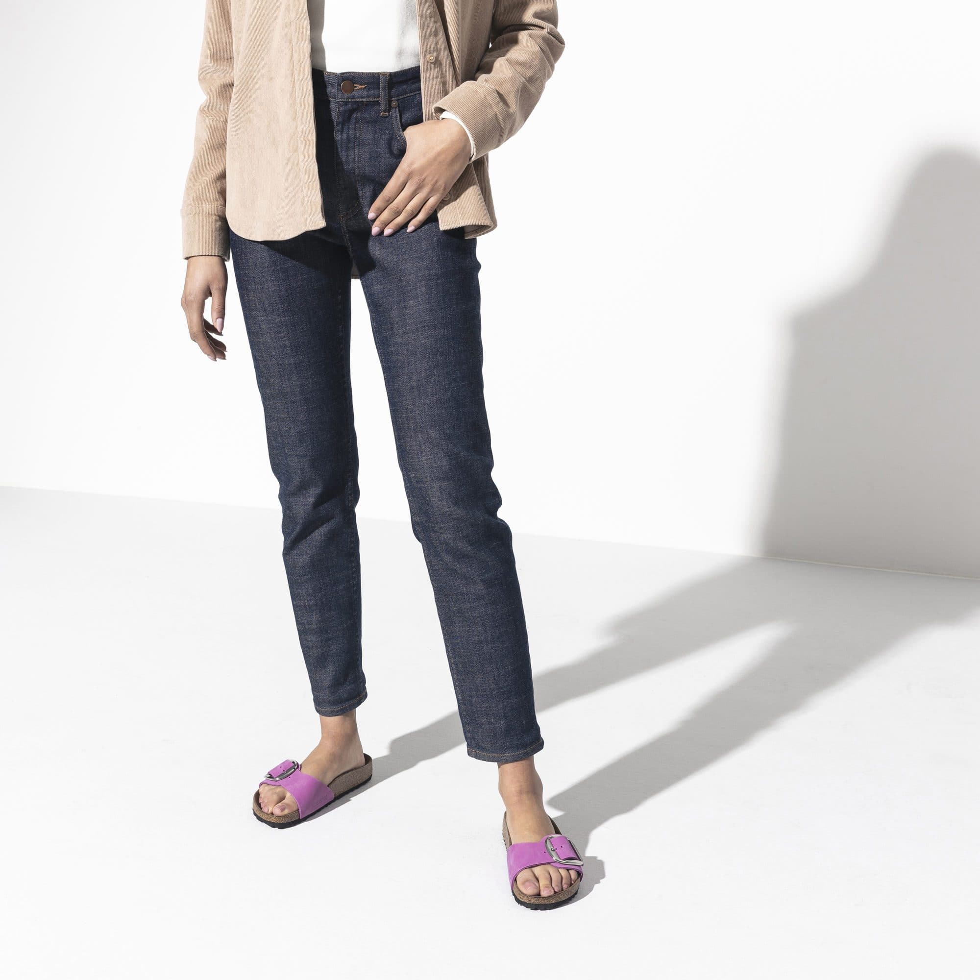 Birkenstock Madrid Big Buckle Nubuck Leather – Purple Purple/Orchid - view 6