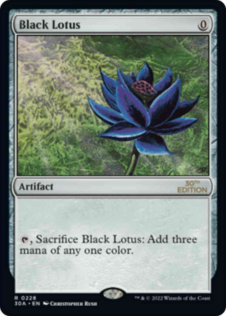 Black lotus 228 – Magic Black Lotus [228] [30th Anniversary Edition] [Non-Foil]