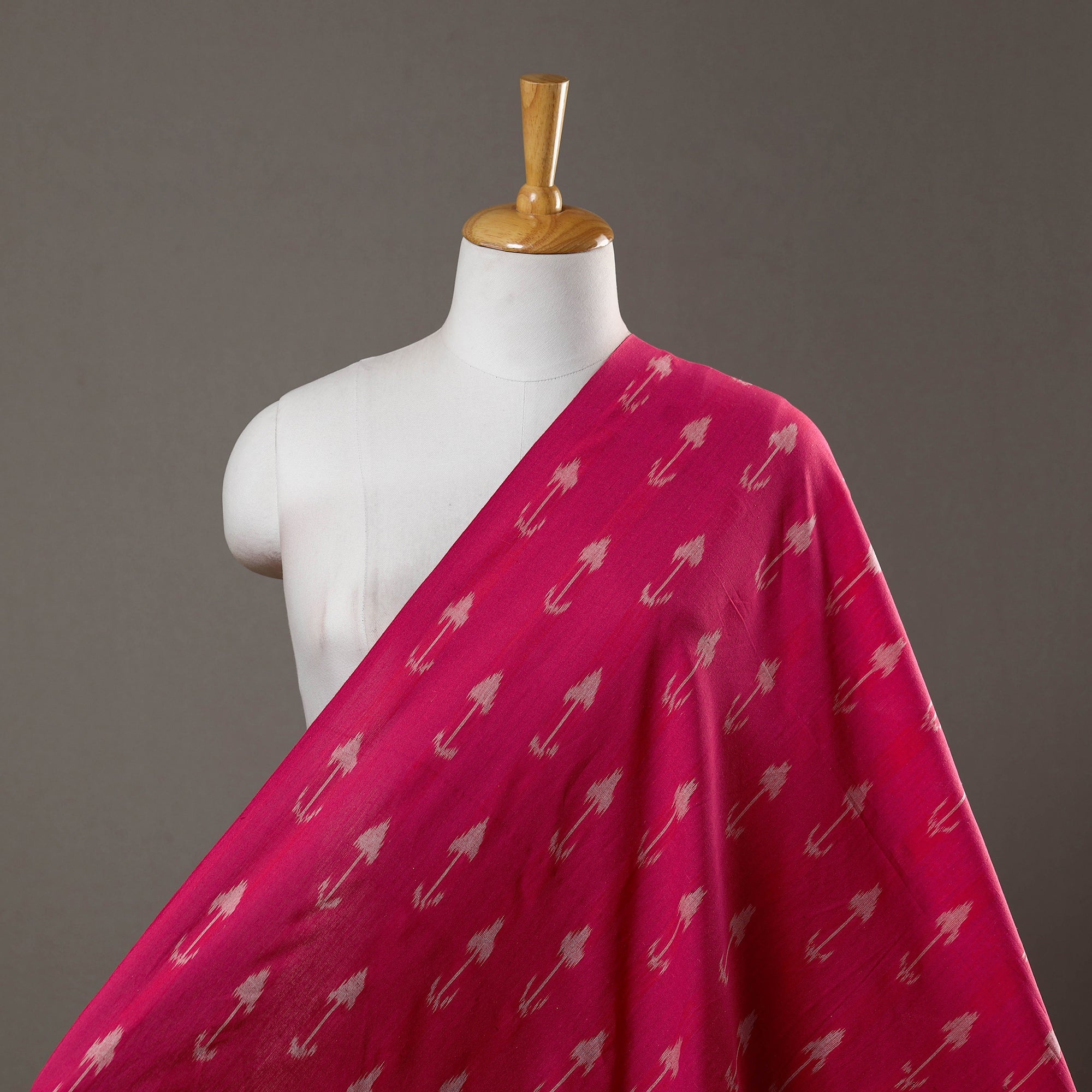SOUTH KARGHA Pink - Handloom Cotton Pochampally Ikat Fabric 03