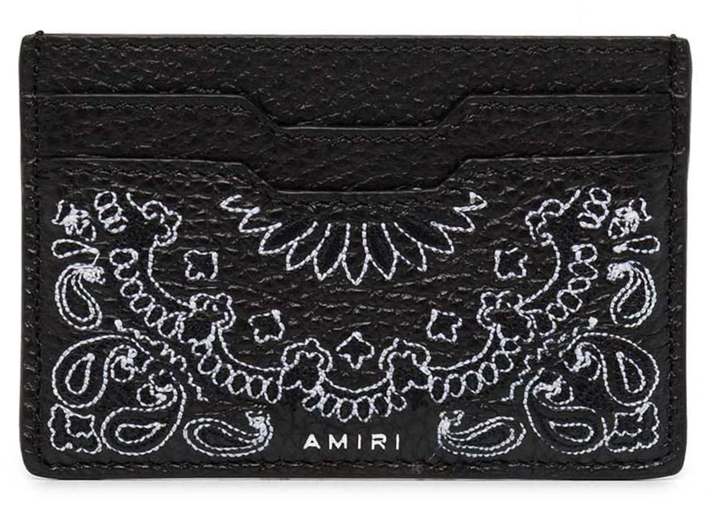 Amiri Pebbled Bandana Card Holder Black - view 2