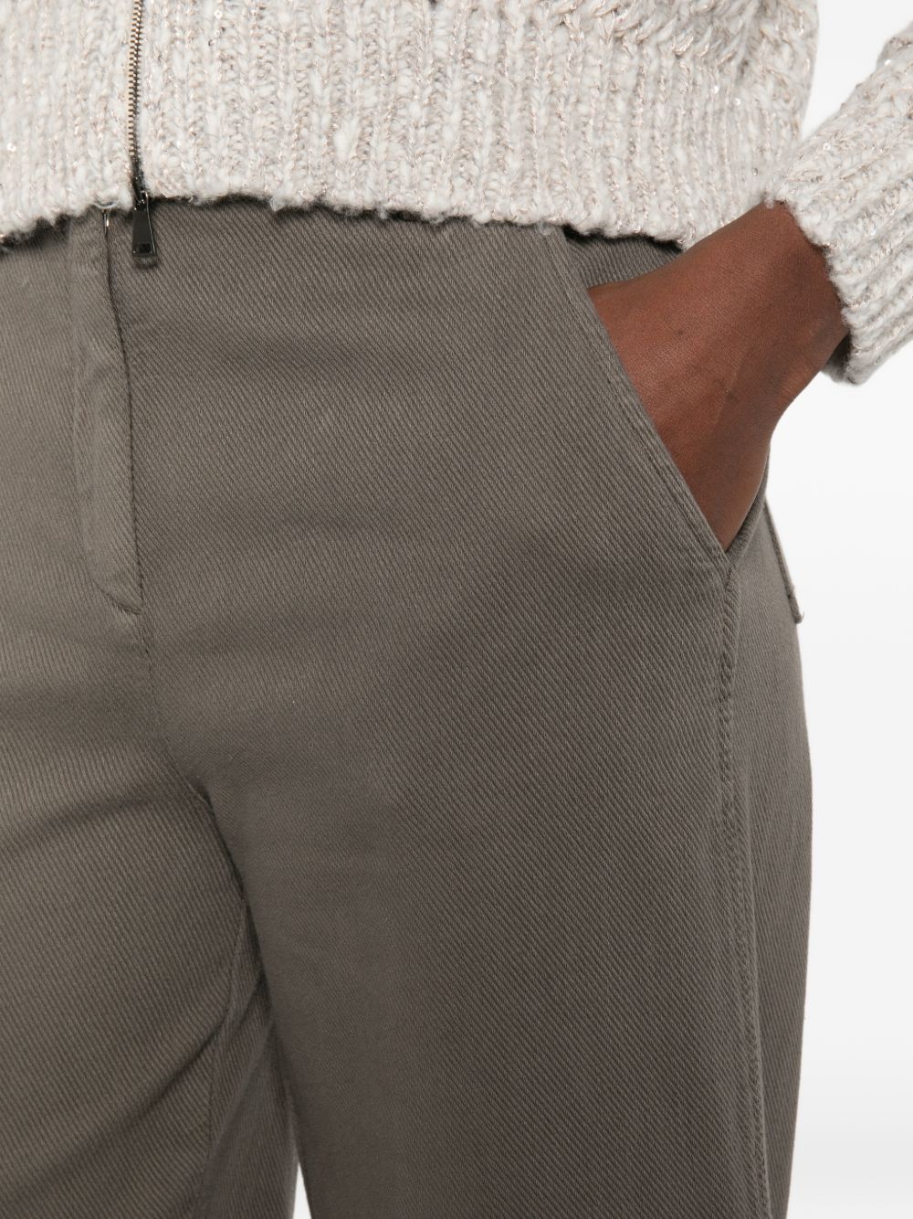 VIA MASINI 80 Trousers GREEN – Cotton 98%, Elastane 2% - view 2