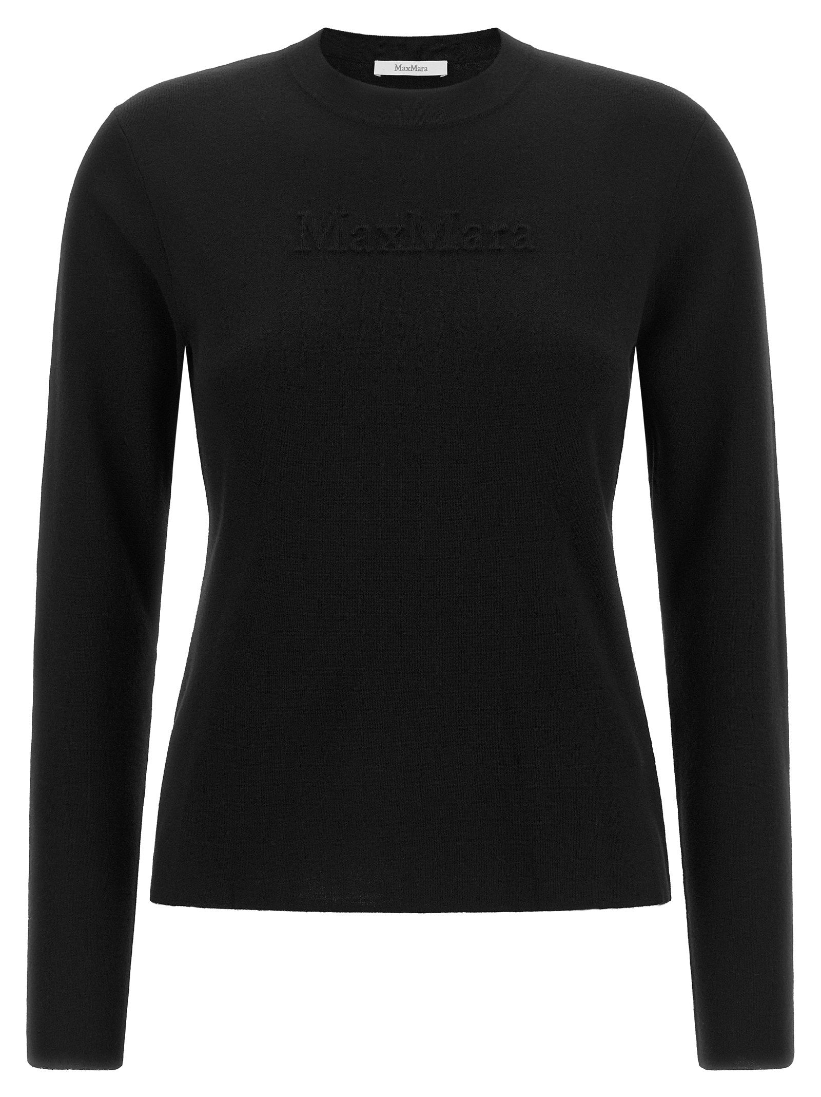 Max Mara Manto Sweater With Embossed Logo – 100% virgin wool