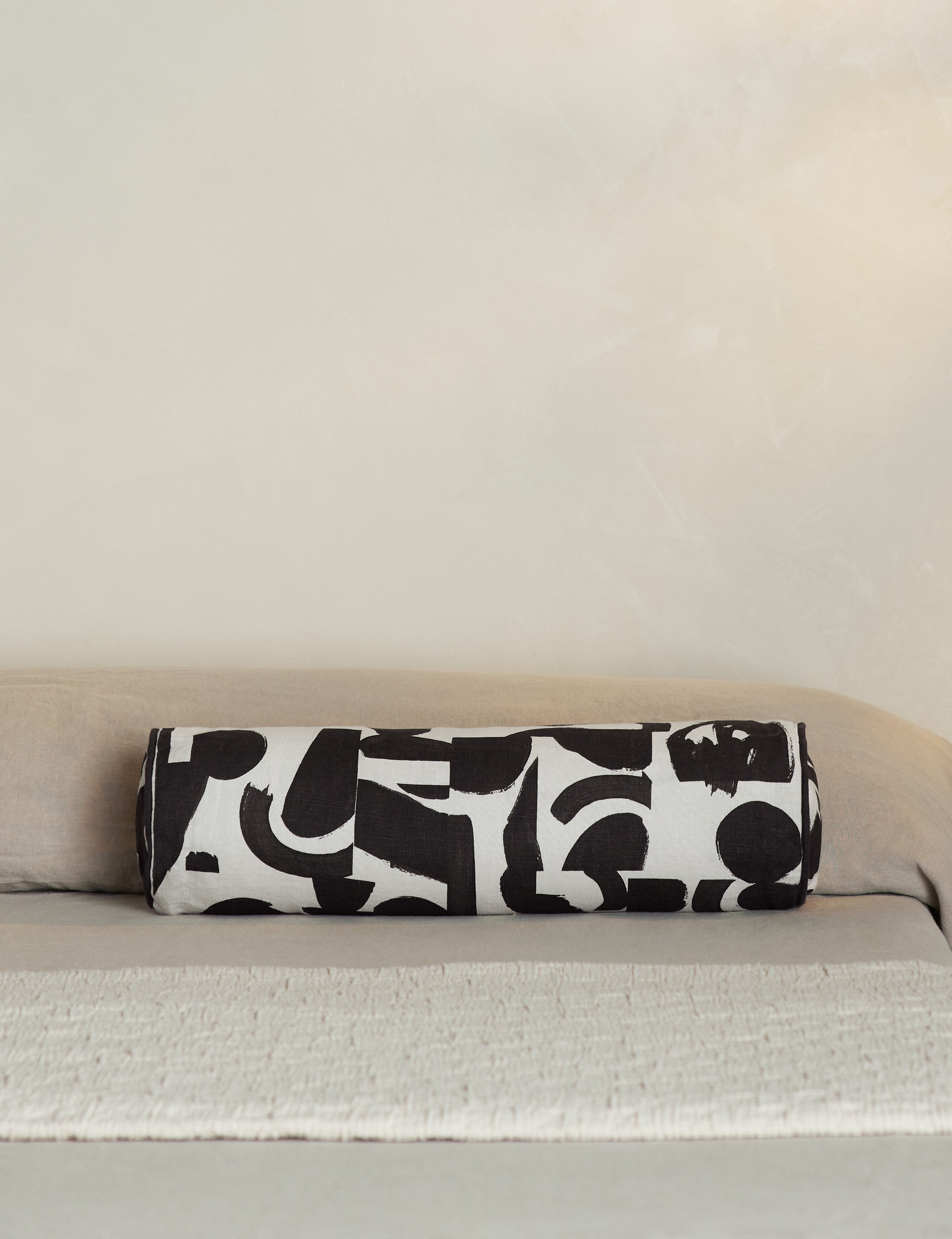 Lulu and Georgia Organic Shapes Linen Bolster Pillow by Sarah Sherman Samuel - view 9