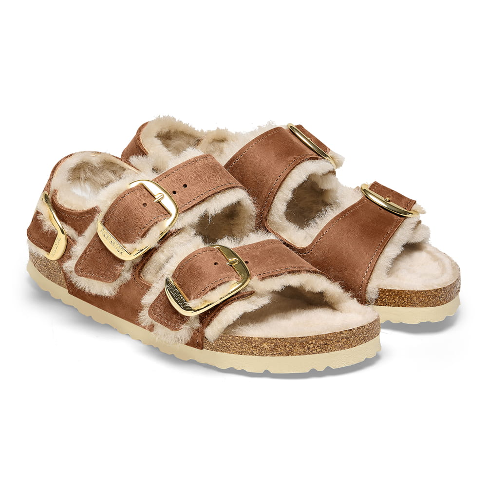 Birkenstock Milano Big Buckle Shearling Oiled Leather - view 2