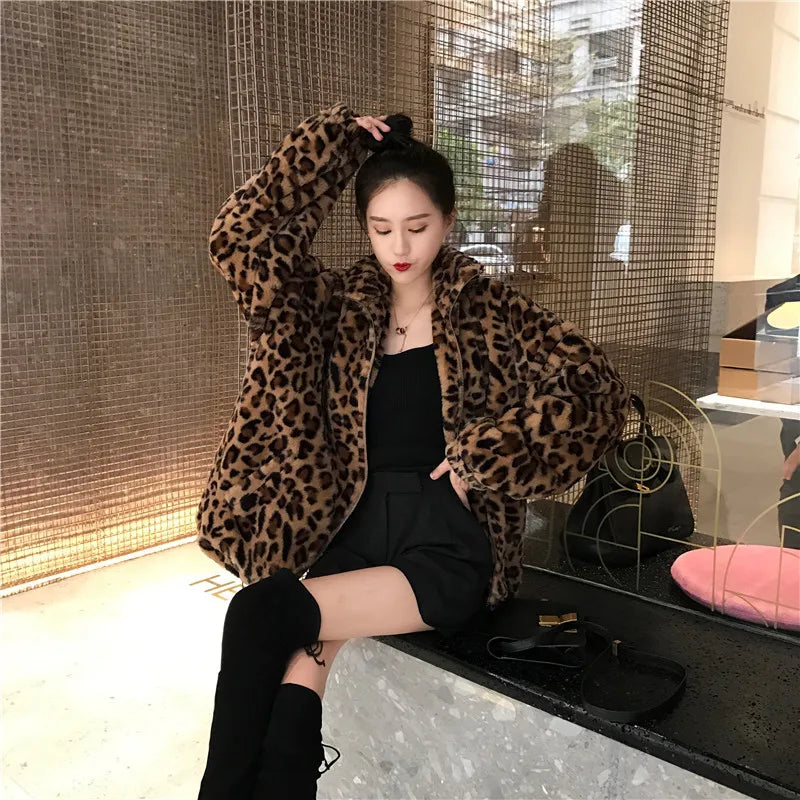 BlackTree Women Chaqueta Vintage Leopard Stand Collar - view 3