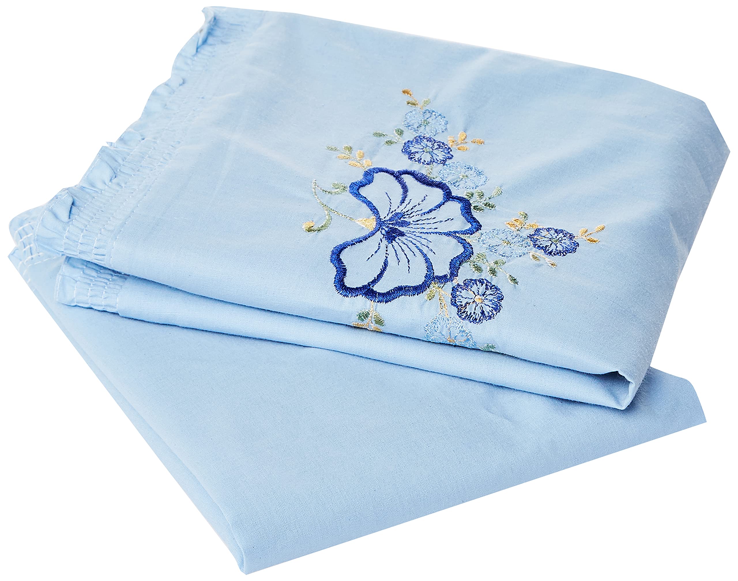 Kuber Industries Embroided Design 2 Piece Cotton Pillow Cover Set-17"x27" (Blue) Luxury Pillow Covers - CTKTC040263, 200 TC - view 2