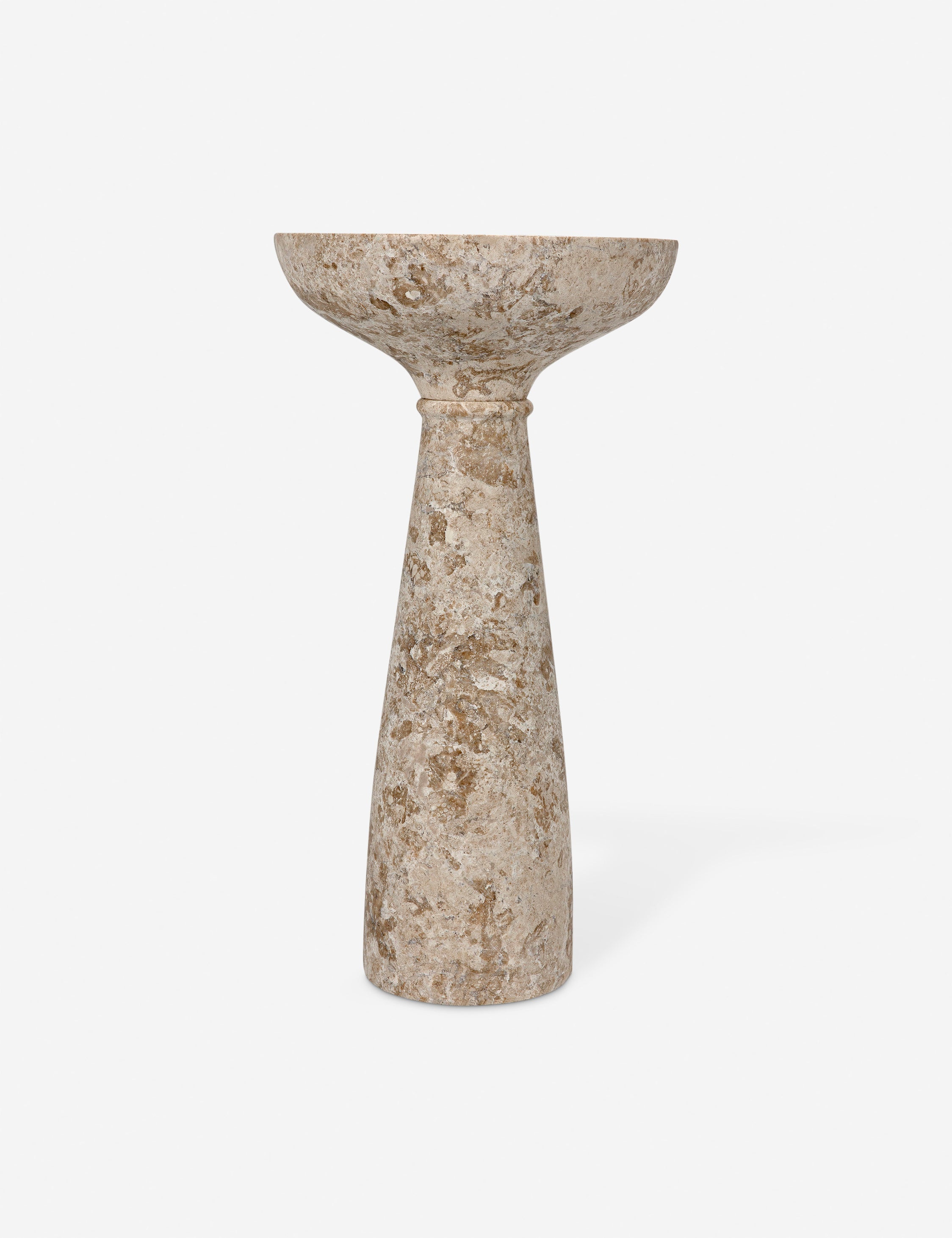Lulu and Georgia Braun Round Side Table – Beige Marble - view 2