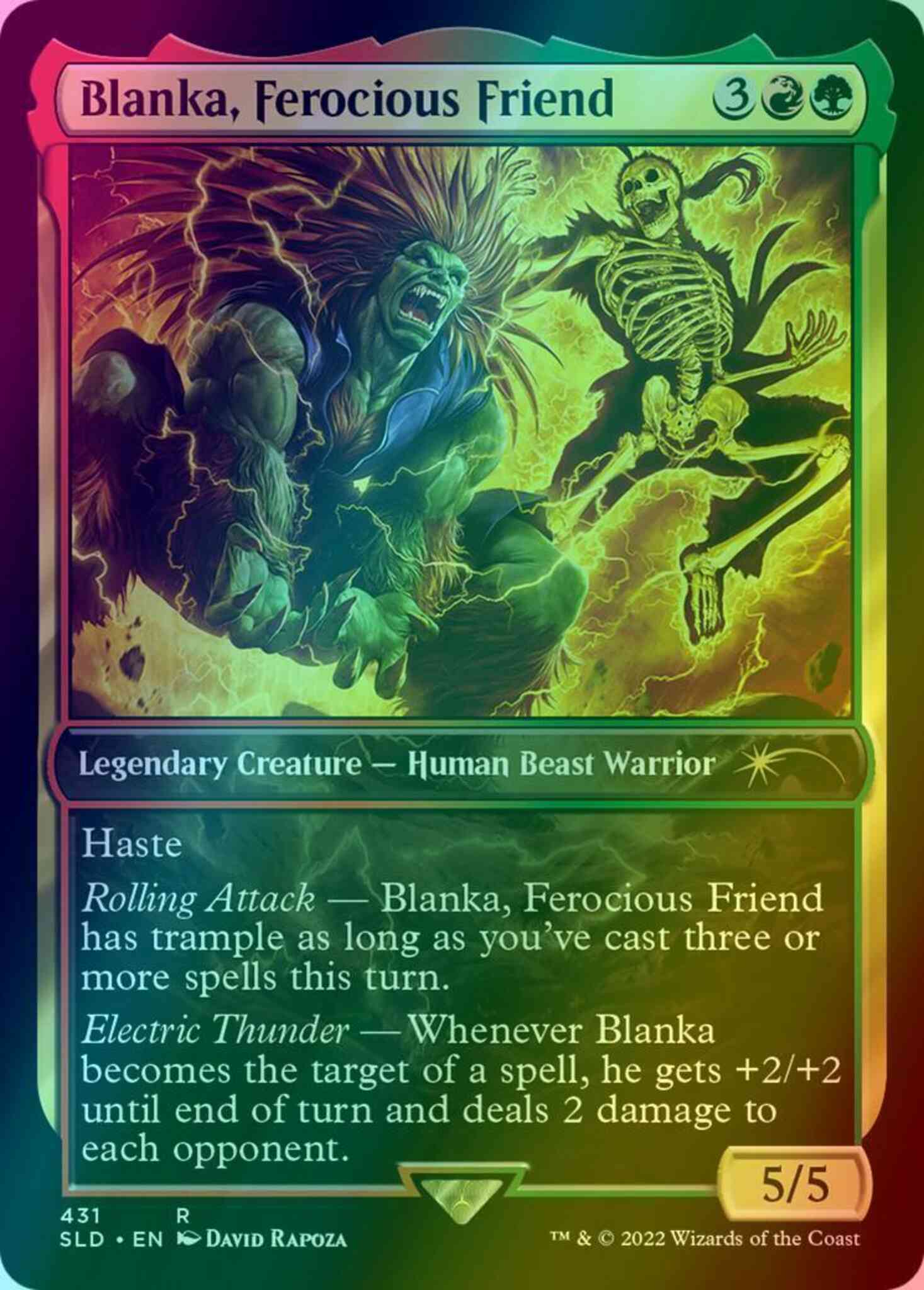 Blanka ferocious friend – Magic Blanka, Ferocious Friend [0431] [Street Fighter] [Secret Lair Drop] [Foil]