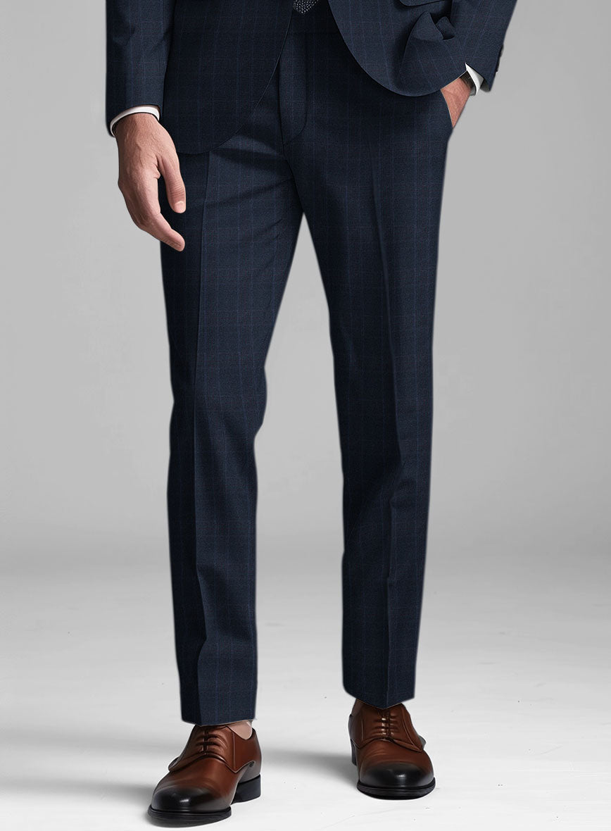 StudioSuits Reda Elian Blue Checks Wool Pants - view 2