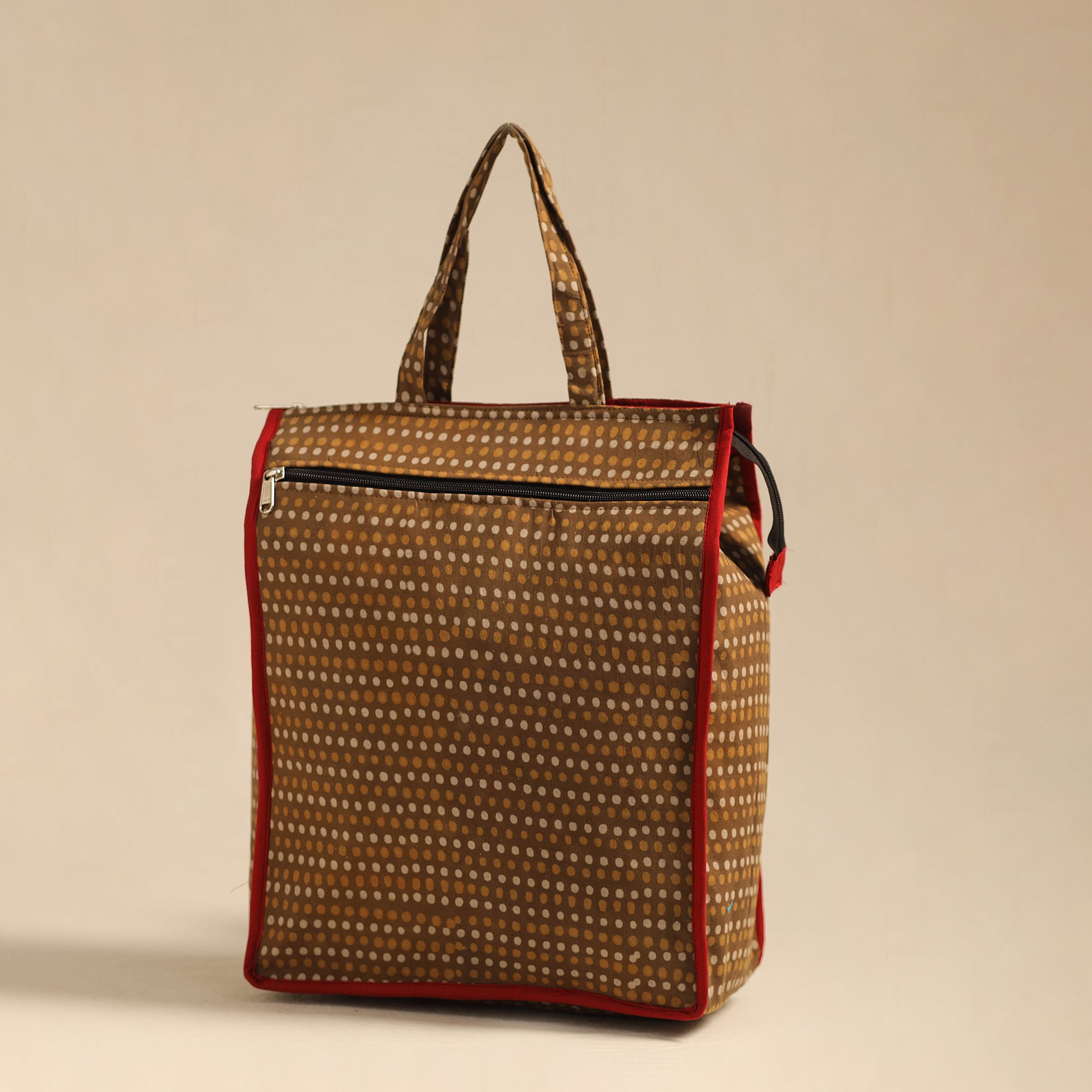 NOORI BAZAR Brown - Handcrafted Cotton Shopping Hand Bag 01 - view 2